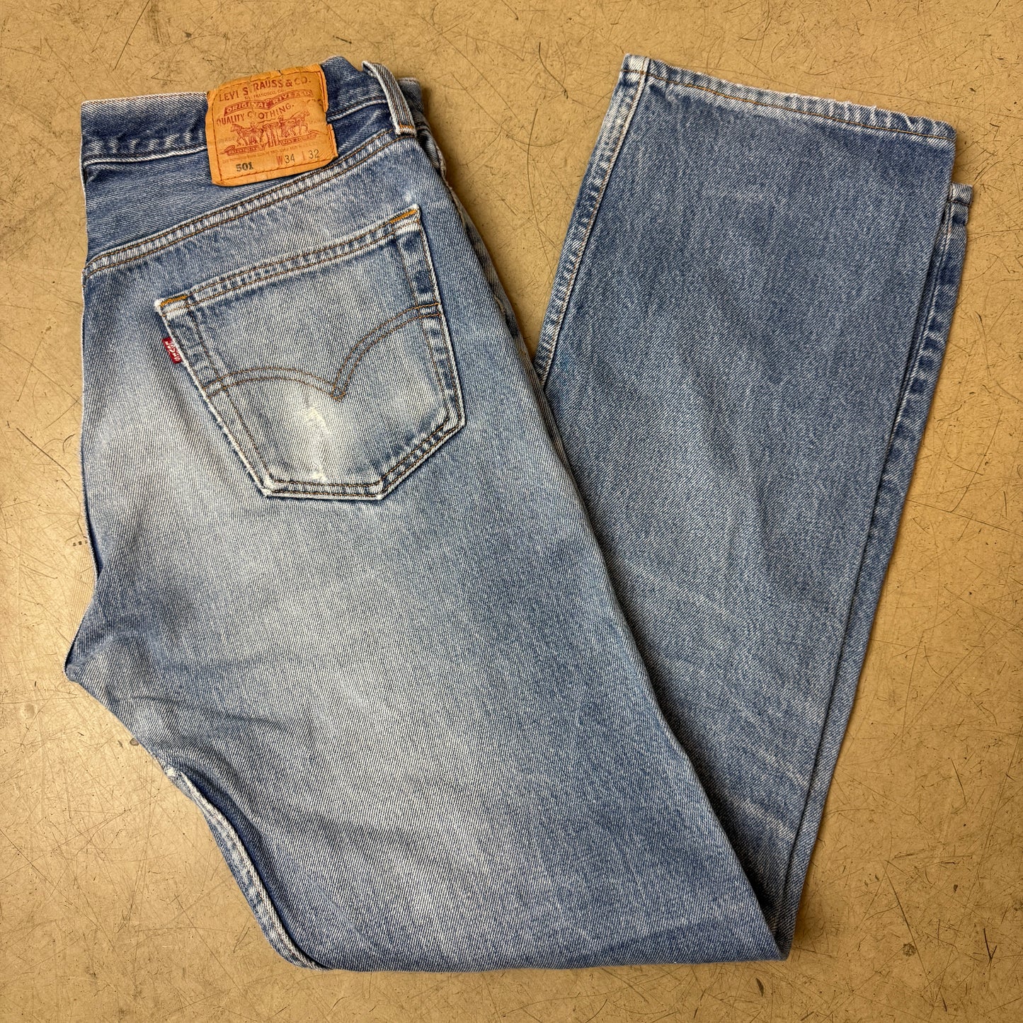 (L) Levi’s 501 Jeanshose Hellblau W34/L32