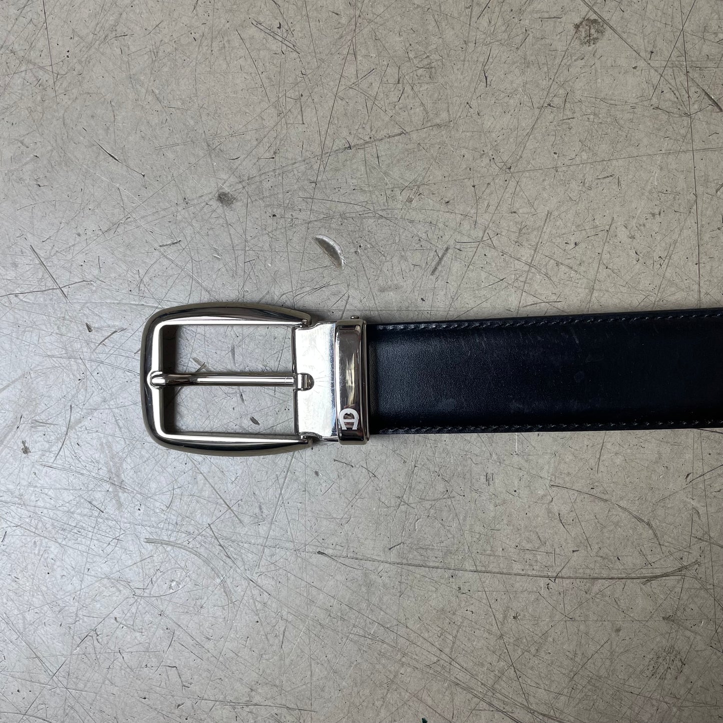Aigner Wendebar Ledergürtel schwarz braun 100cm