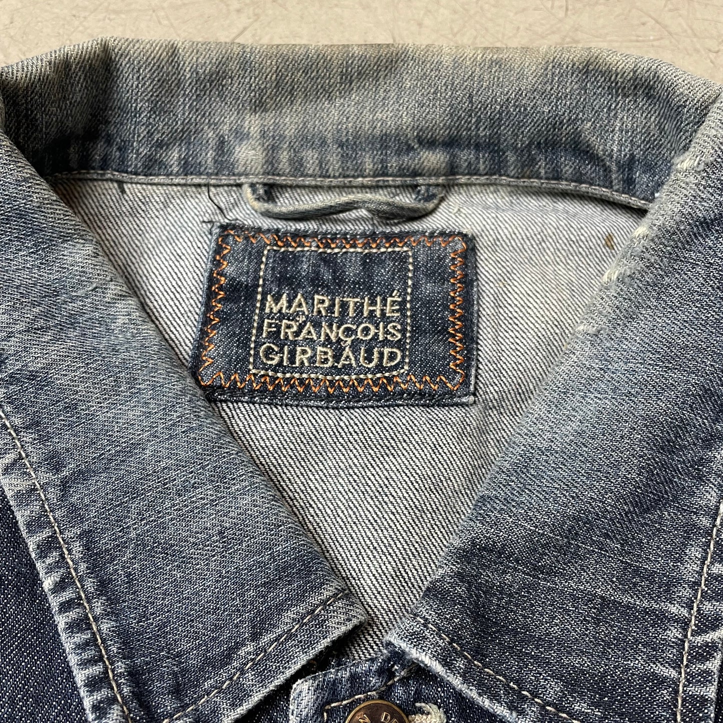 (XXL) Marithe Francois Girbaud Jeansjacke Faded Blau