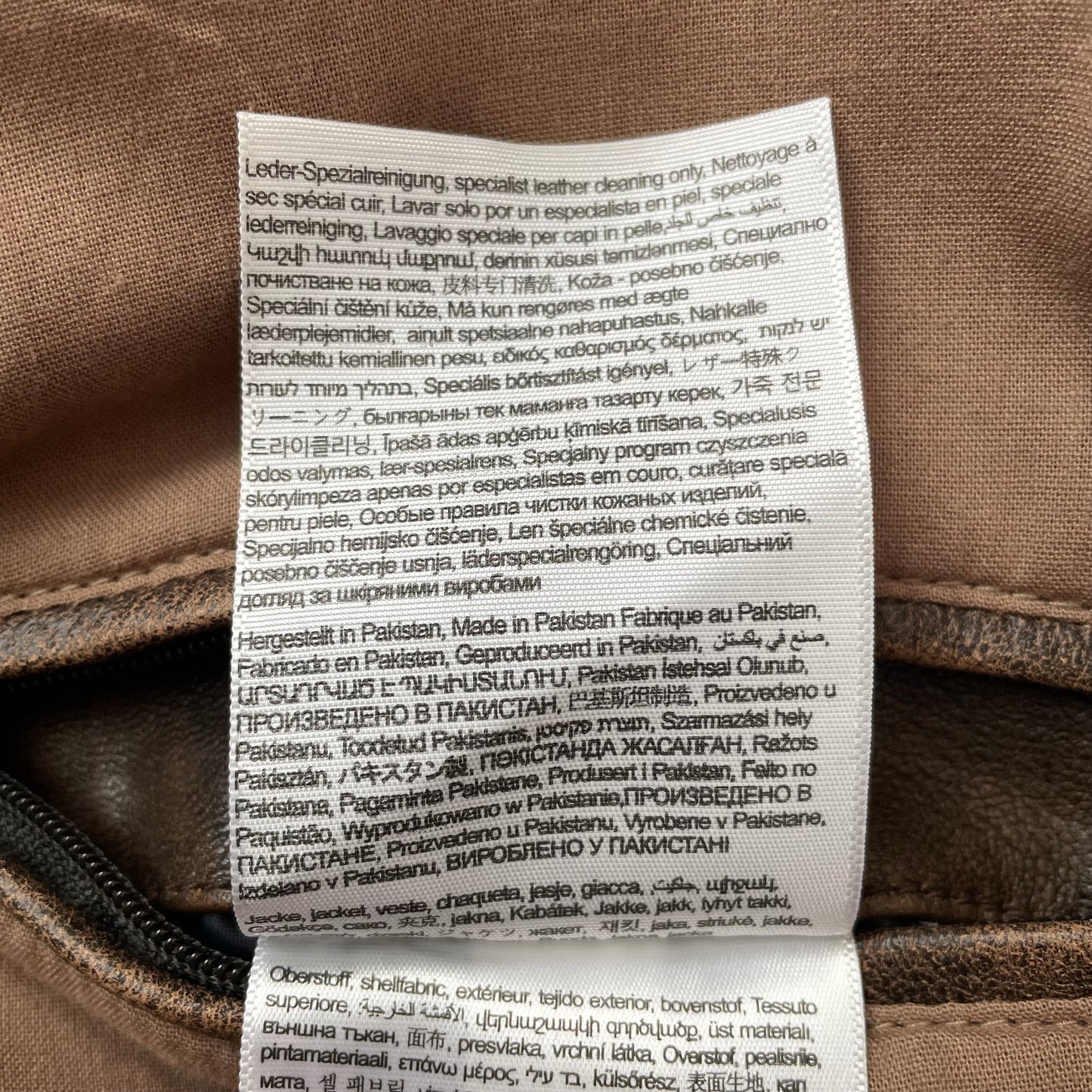 (L) Gipsy Lederjacke Mantel Zweireiher faded braun