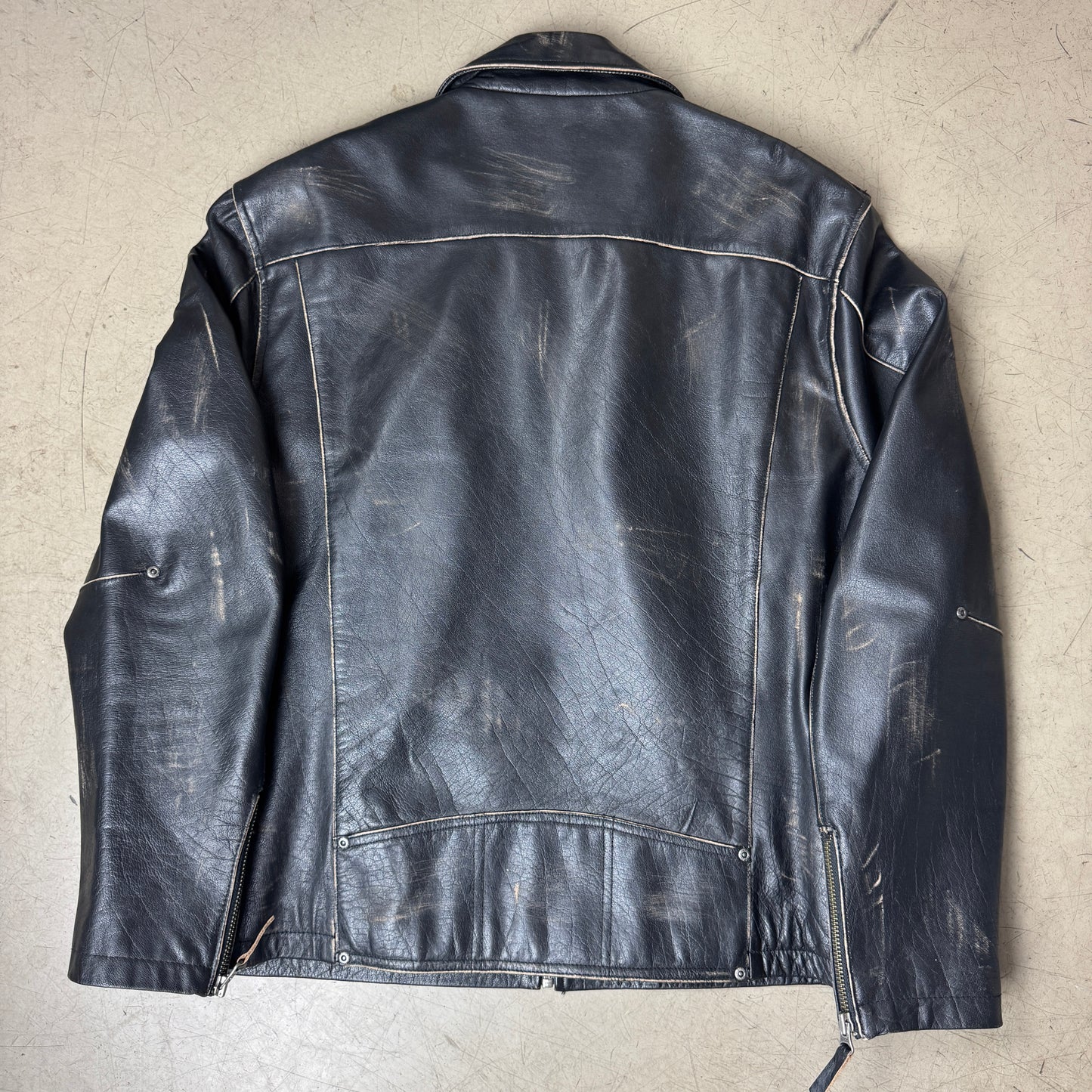 (XL-XXL) Rare Gipsy Lederjacke Faded black