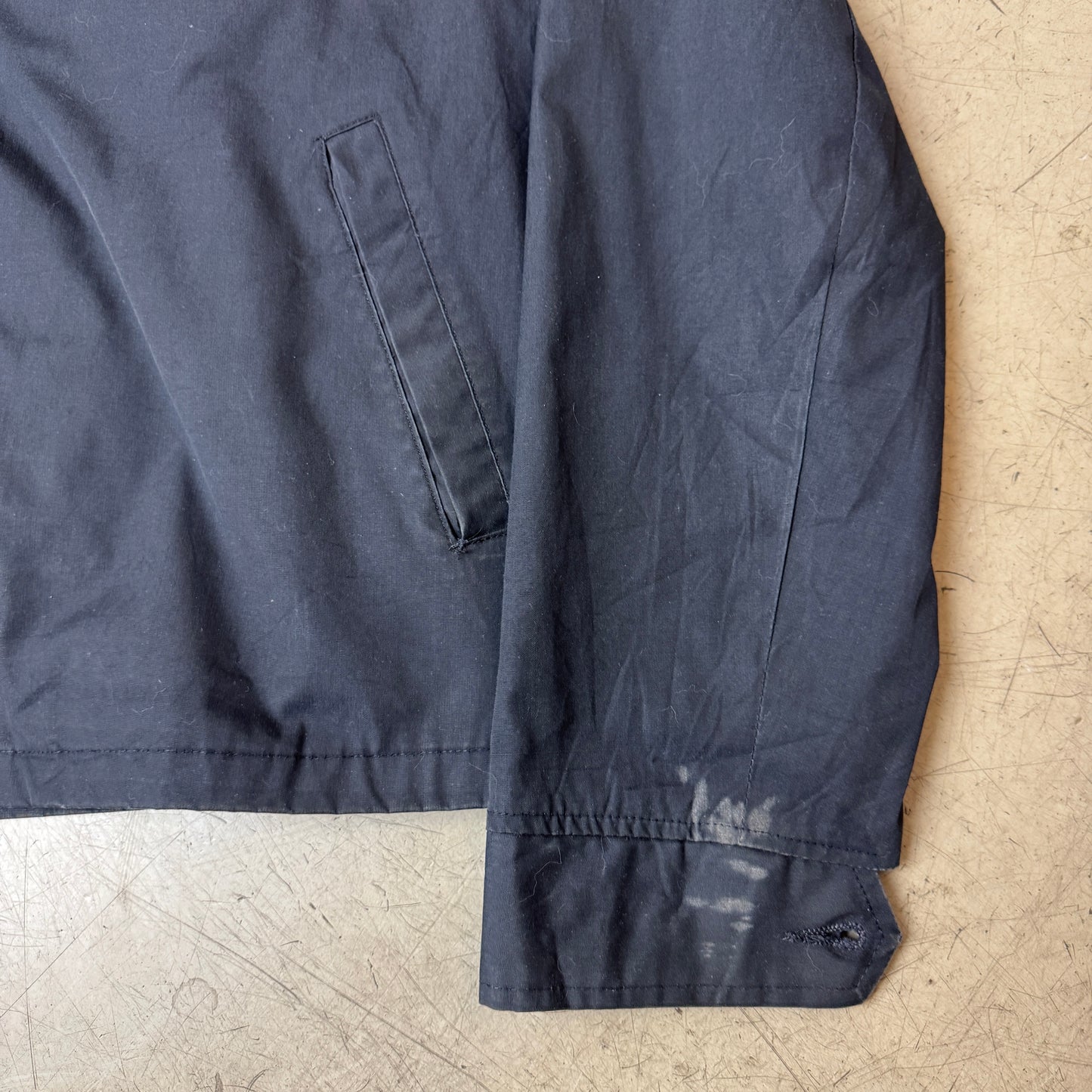 (S-M) 1980s Vintage Creighton US Navy Army Jacket 2in1 schwarz 40-42
