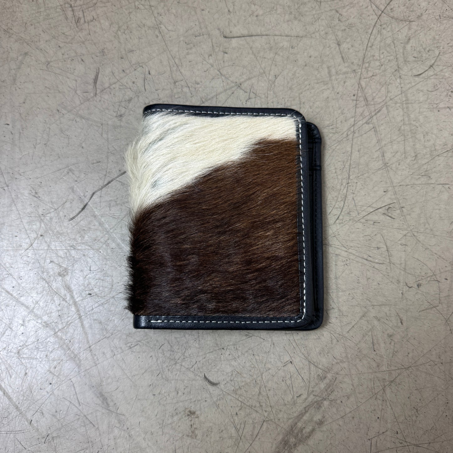 Cow Hide Kuhfell Leder Geldbeutel schwarz braun weiß
