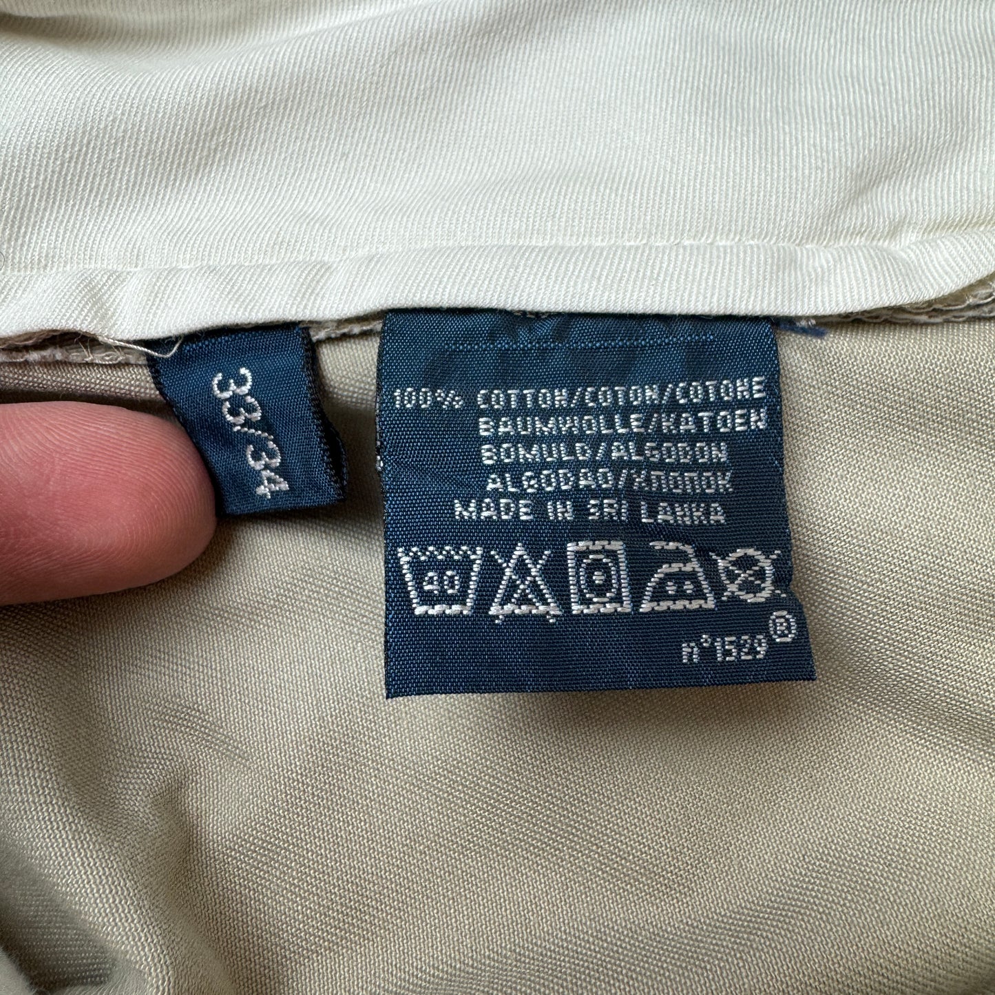 (L) Polo by Ralph Lauren Smith Pant Chino Stoffhose beige W33/L34
