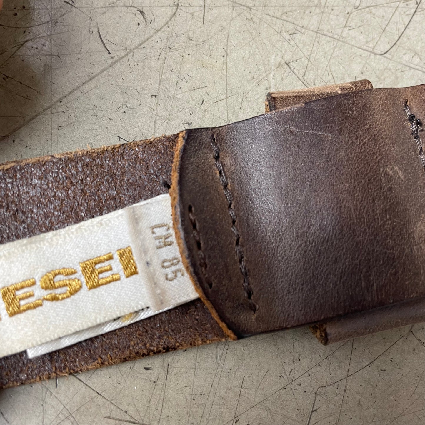 Vintage Diesel Faded braun Ledergürtel 108cm