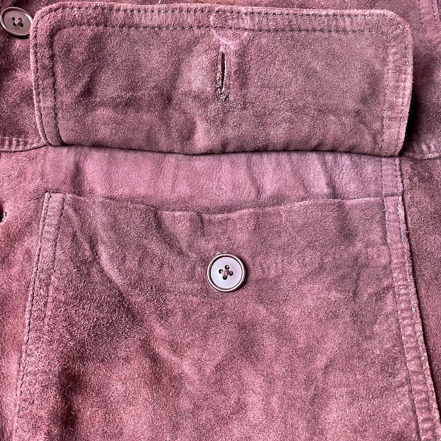 (M) Wildleder Bomberjacke burgundy dunkelrot