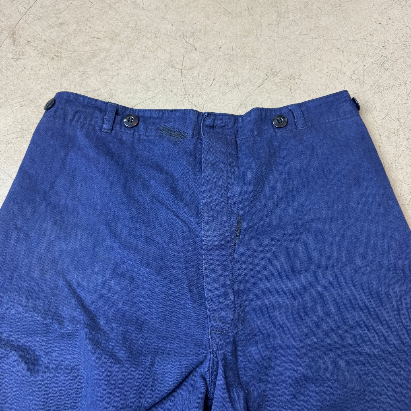 (M-L) French Work Pants blau