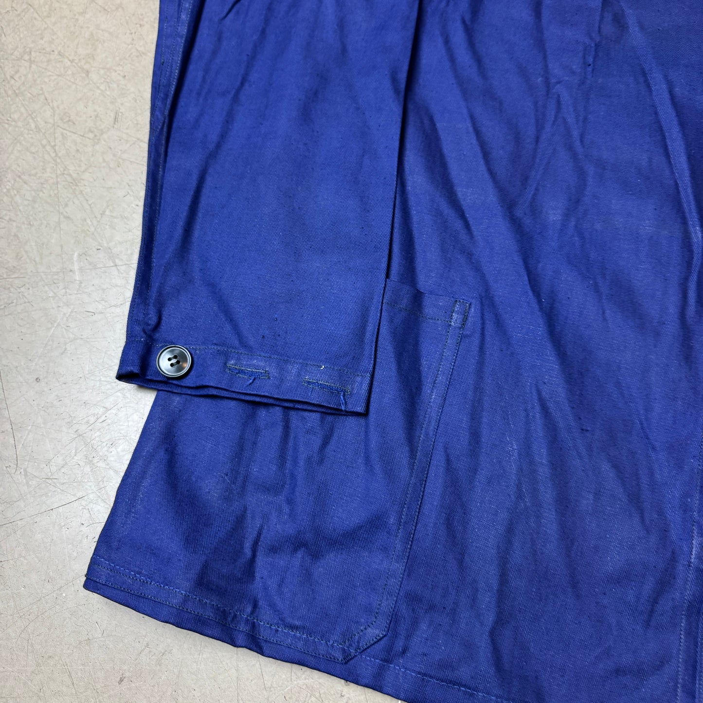 (XL-XXL) Repaired French Work Shirt blau