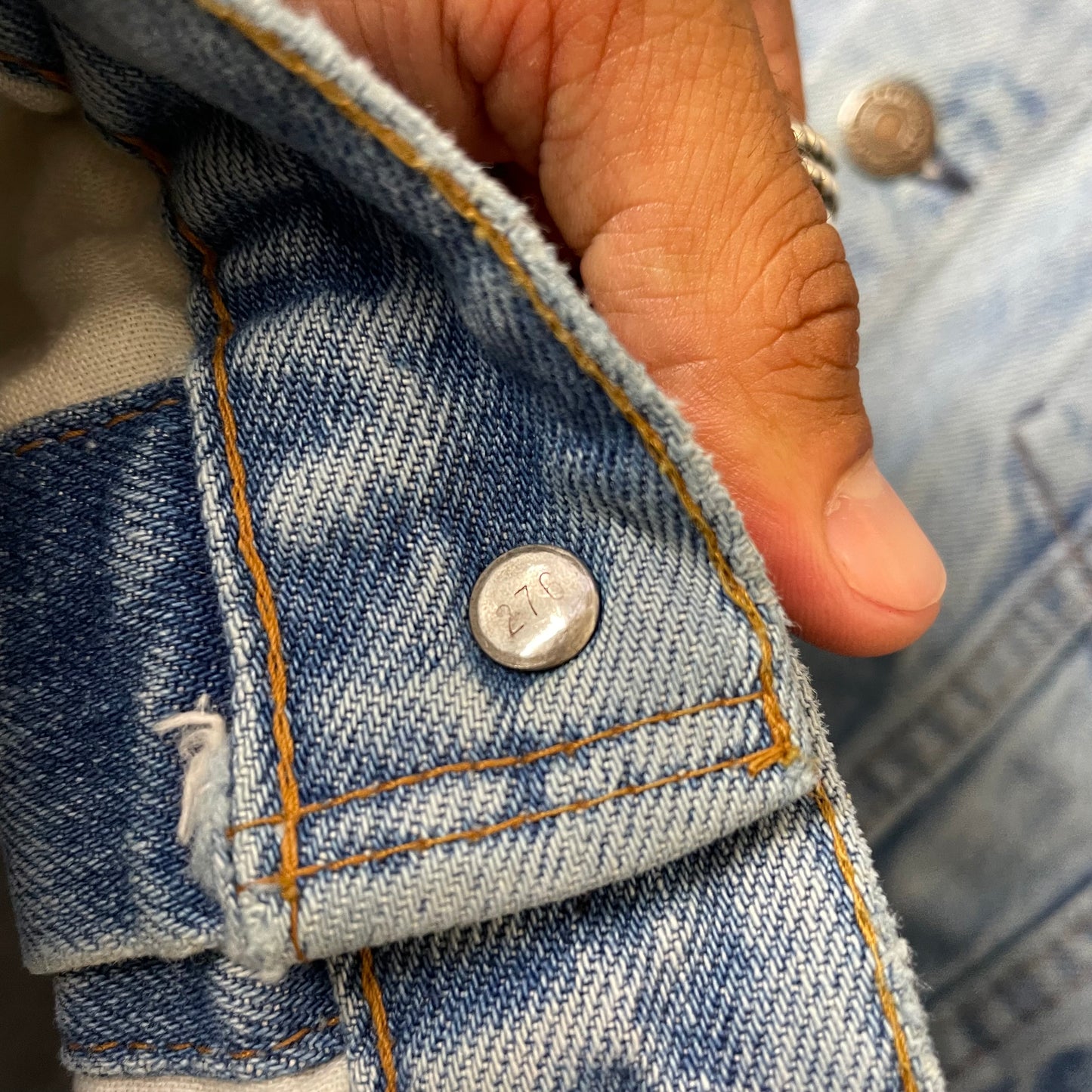 (S) 1983 Levi’s Denim Jacket Jeansjacke faded hellblau