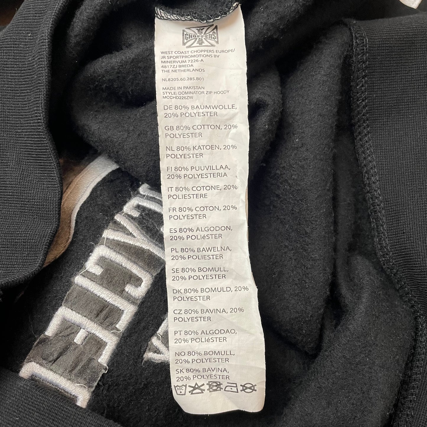 (XXL) Rare West Coast Choppers Zip Hoodie Biker schwarz