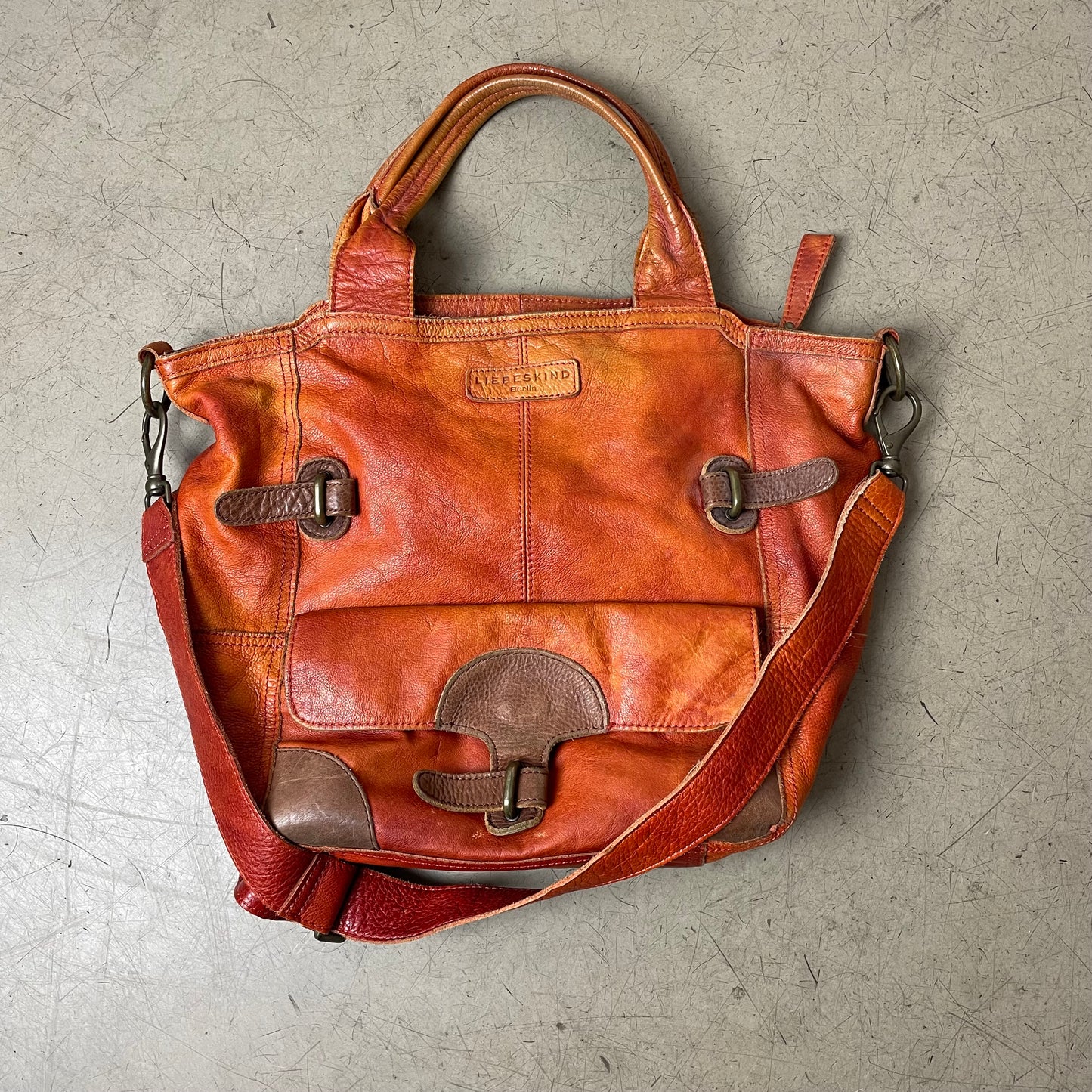 Liebeskind Berlin Leather Bag Ledertasche faded orange