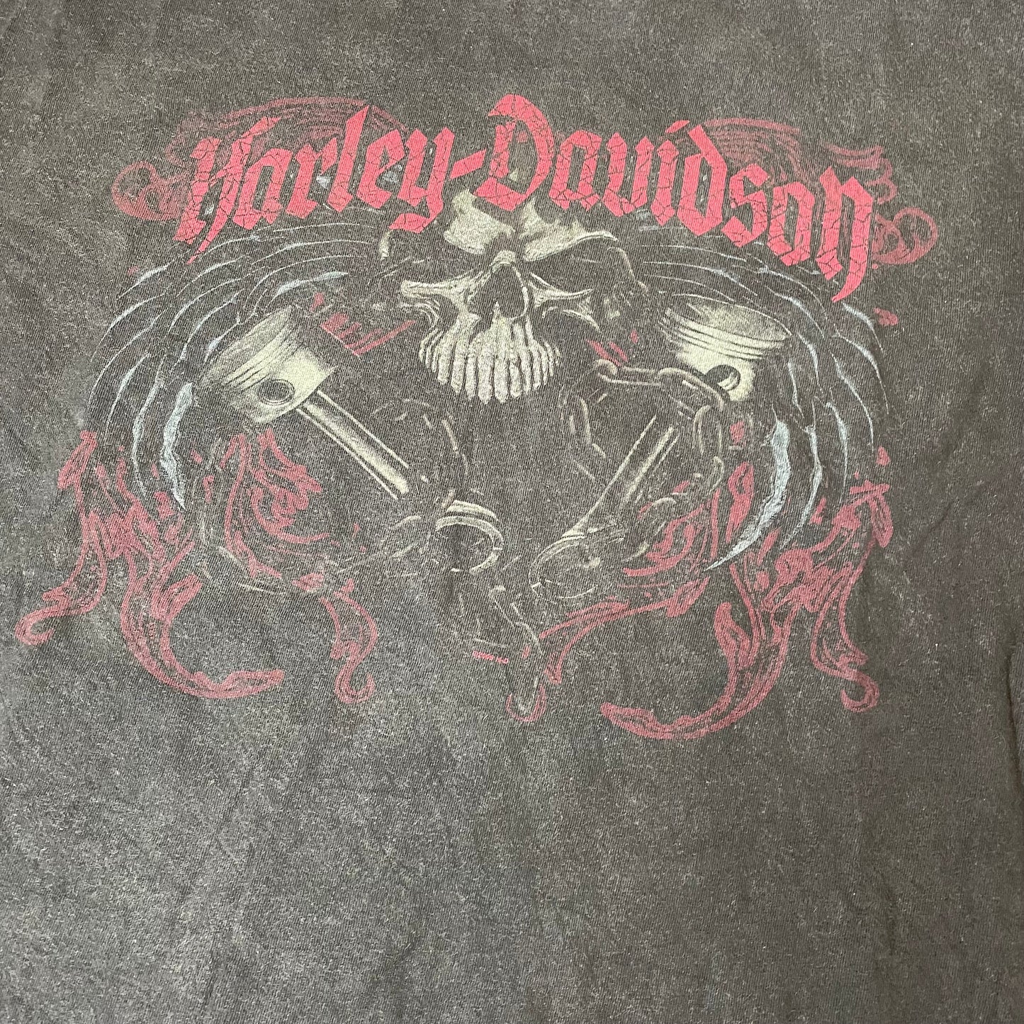(XXL) 2006 Harely Davidson Longsleeve Langarm Shirt Charlotte Skull Schwarz