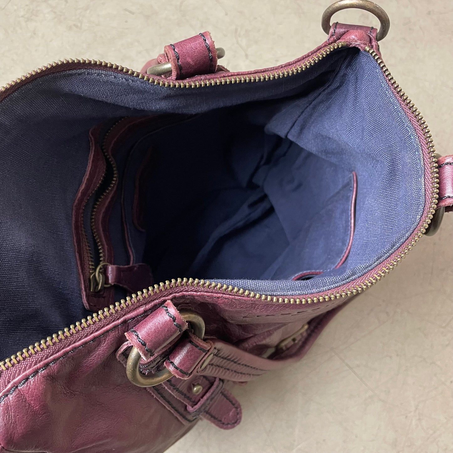 Liebeskind Berlin Leather Tote Bag Aubergine dunkel lila Ledertasche