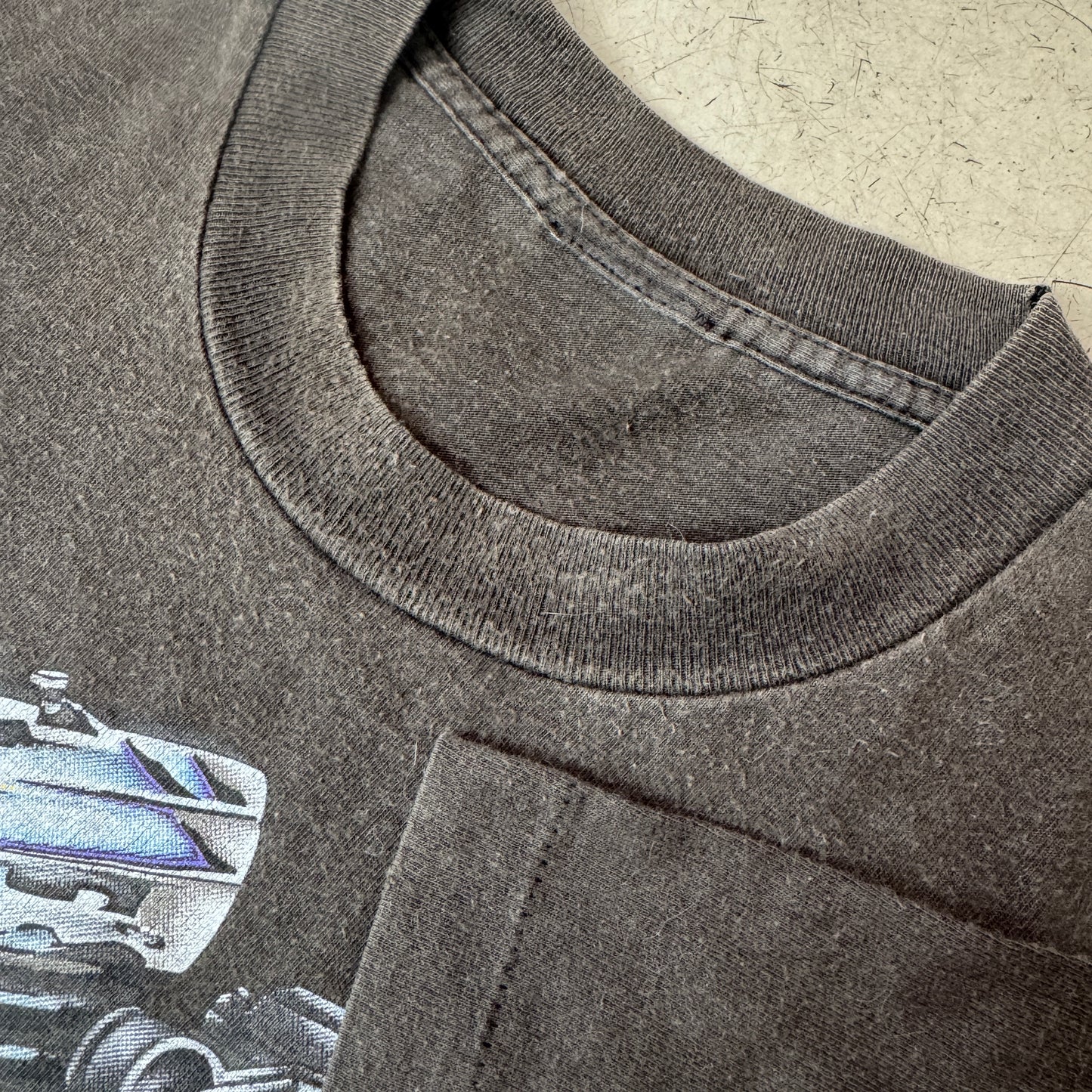 (XXL) 1990s Single Stitch Harley Davidson T-Shirt Faded Black Bologna