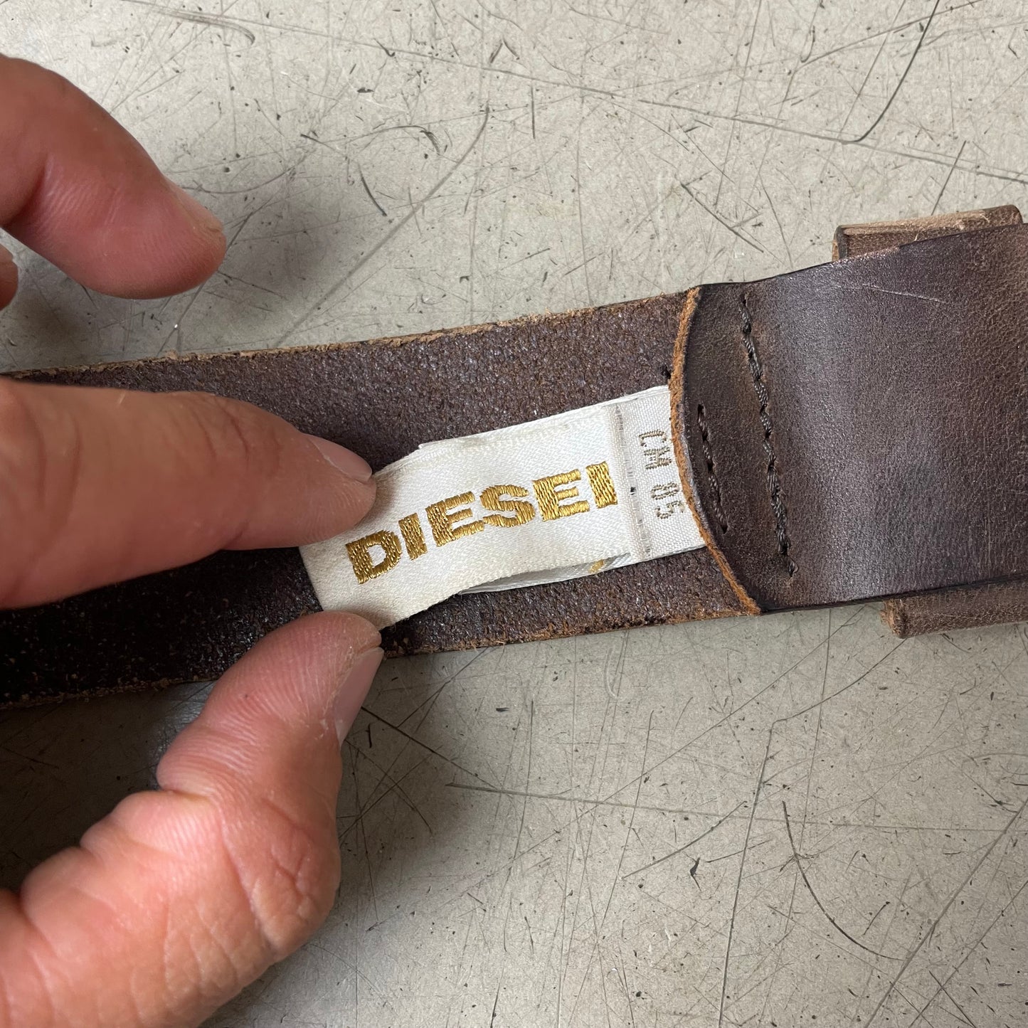 Vintage Diesel Faded braun Ledergürtel 108cm