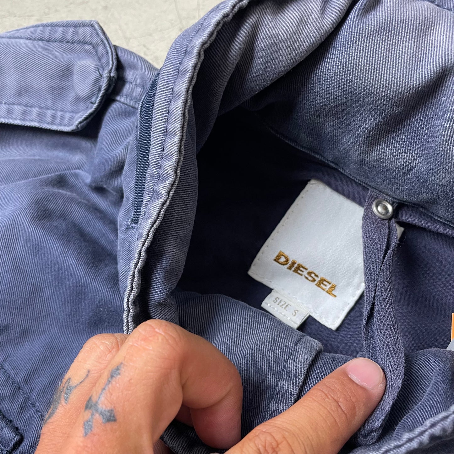 (S) Diesel Army Cotton Jacket faded blau
