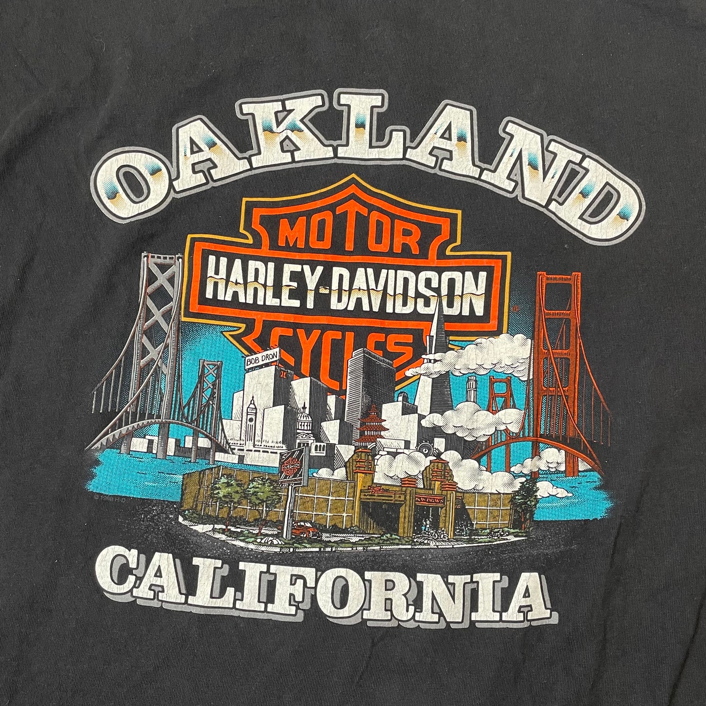(XL) Harley Davidson Oakland California Eagle Tshirt schwarz