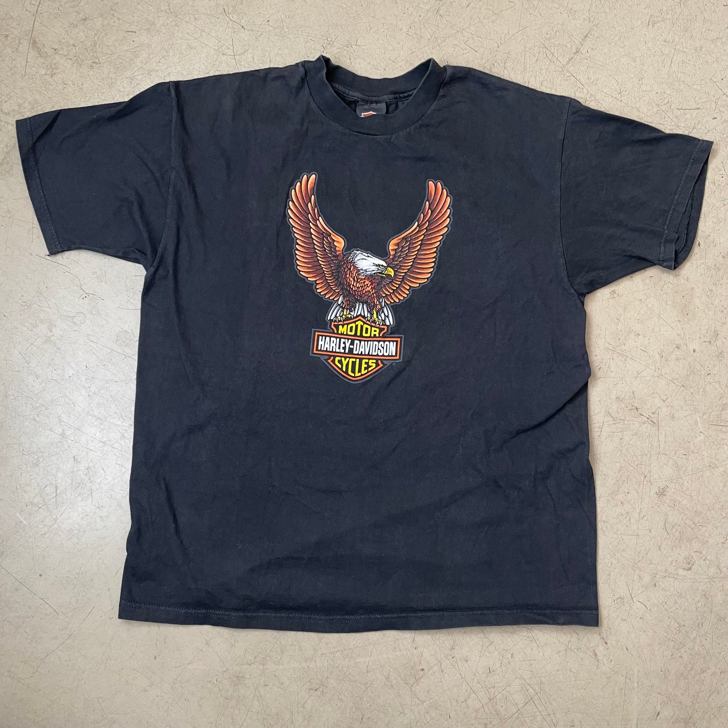 (XL) Harley Davidson Oakland California Eagle Tshirt schwarz