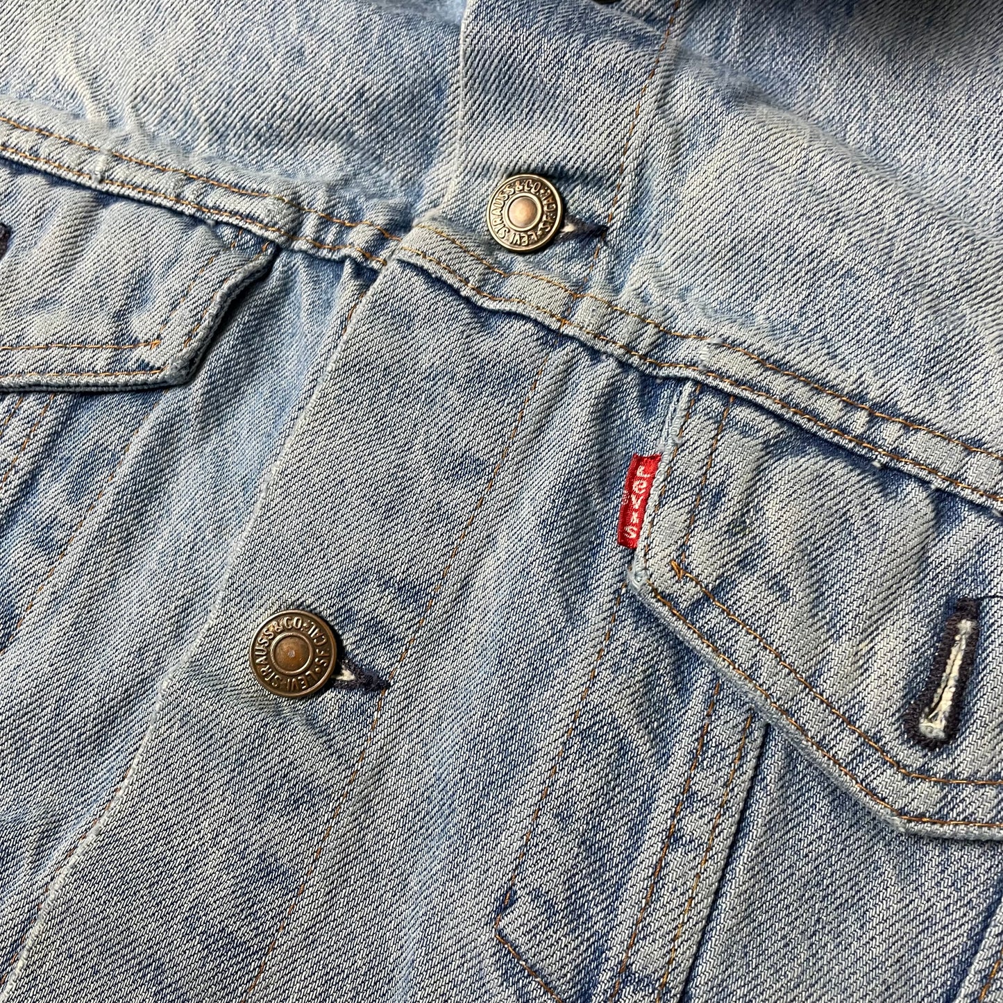 (S) 1983 Levi’s Denim Jacket Jeansjacke faded hellblau