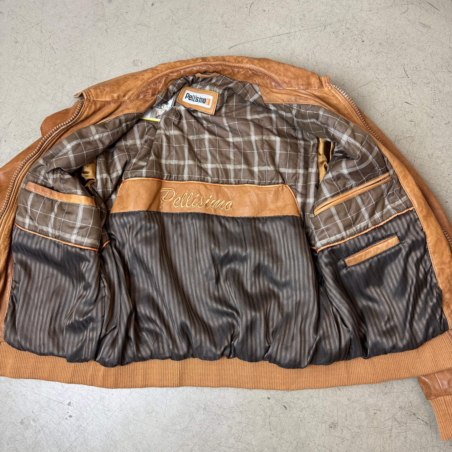 (XL) Lederjacke Cognac Braun