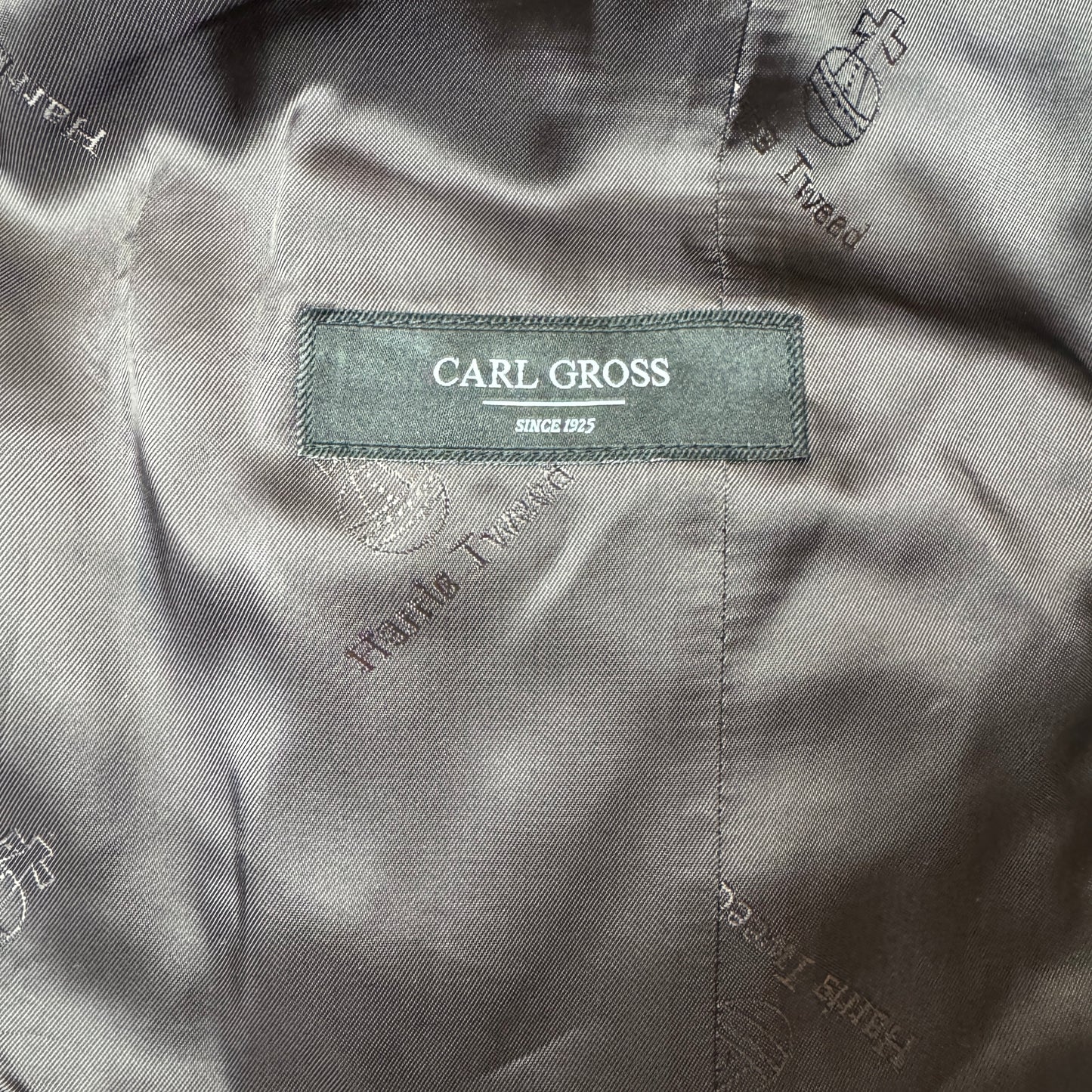 (L-XL) Carl Gross Harris Tweed Weste dunkelrot Burgundy Wolle EU58