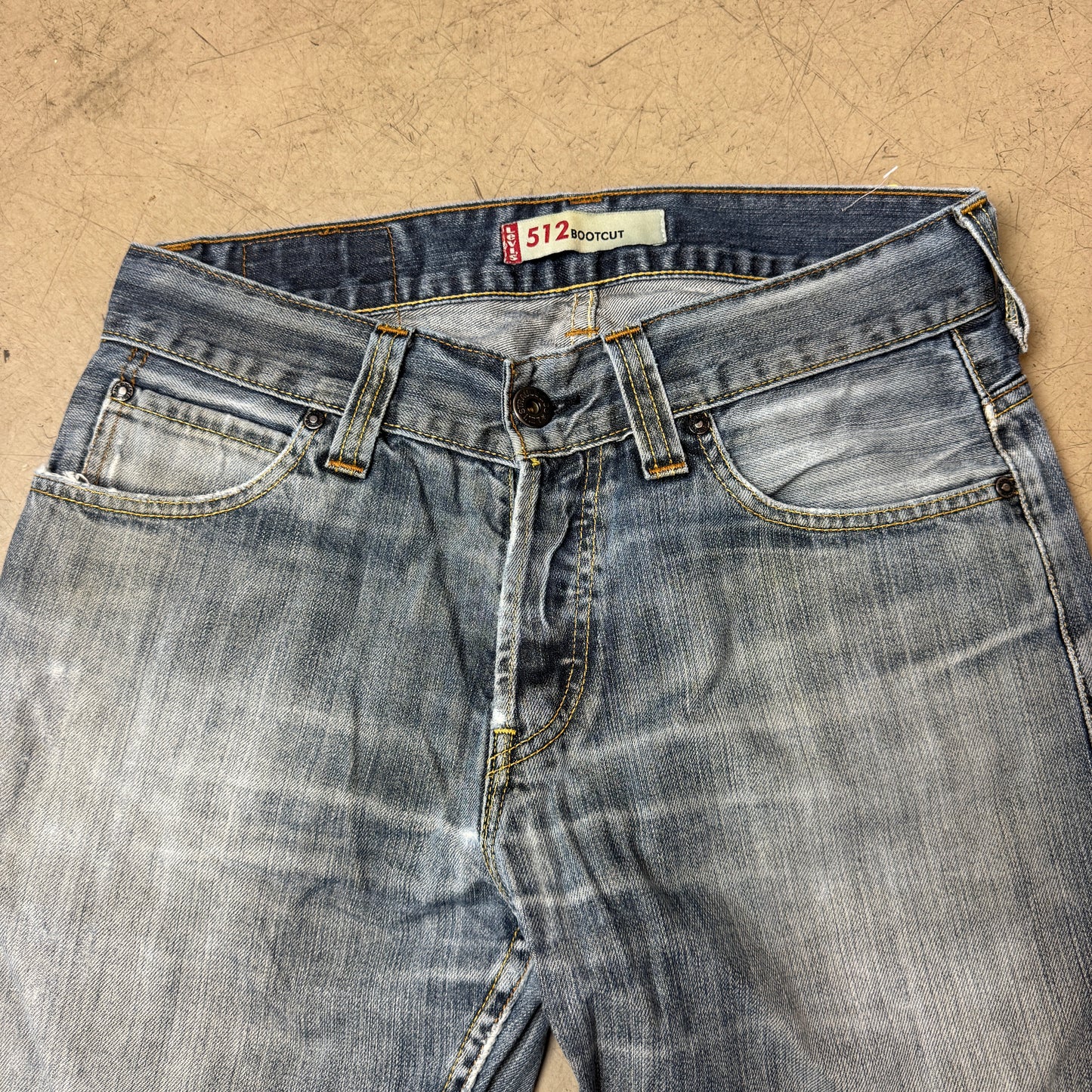 (M-L) Faded Levi‘s 512 Bootcut Jeanshose hellblau W32/L32
