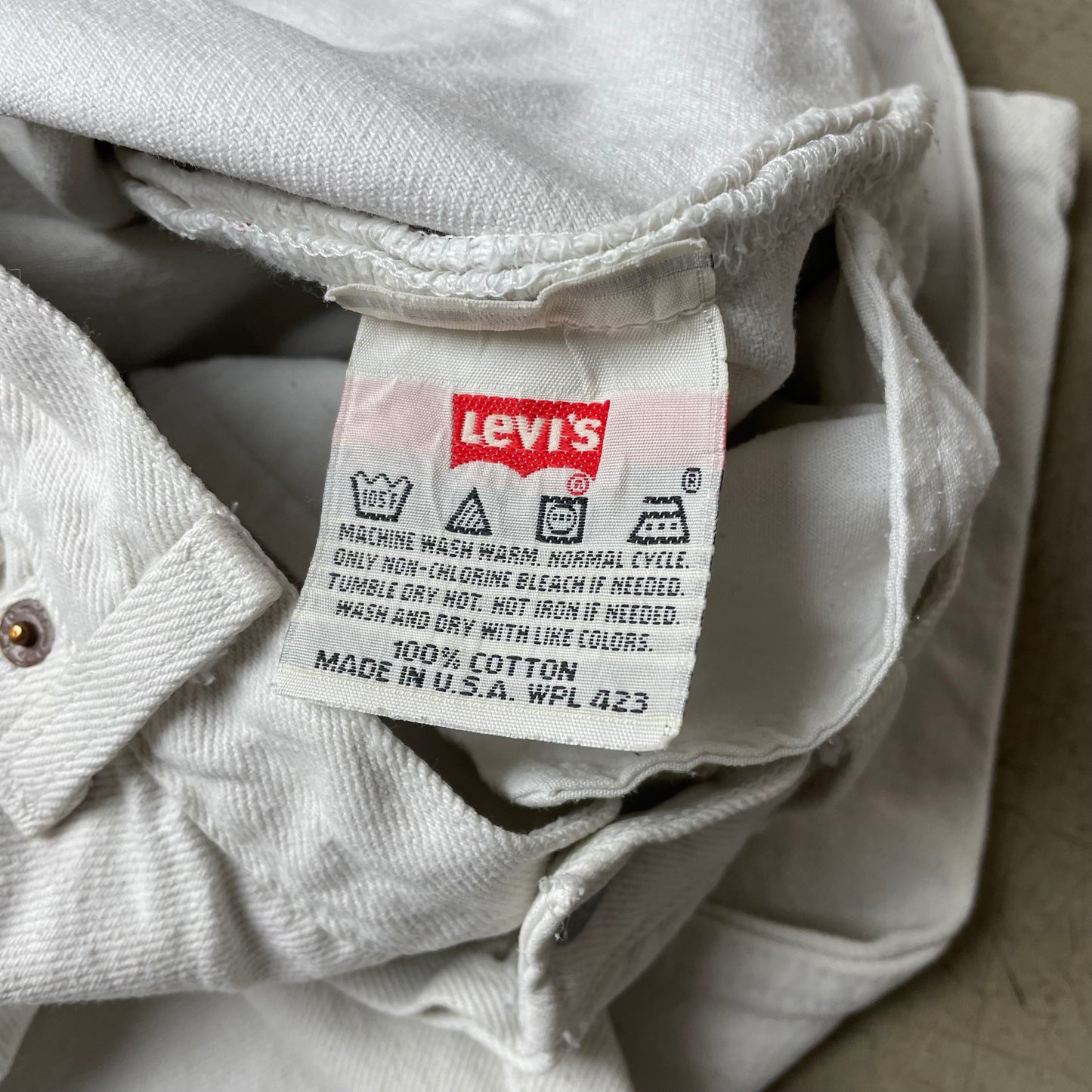 (M) Wmn Levi’s 501 Jeanshose Denim weiß W33/L32