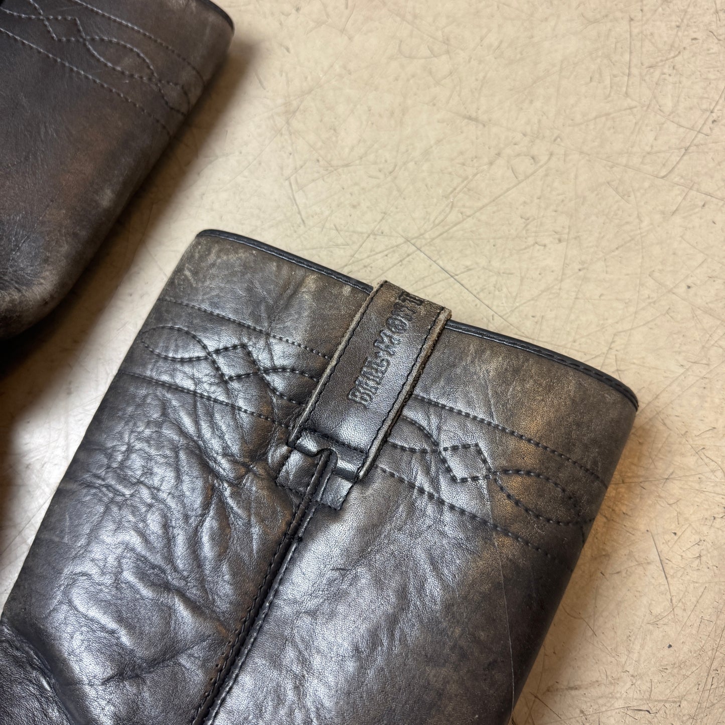 (44) Vintage Echt-Leder Biker Boots