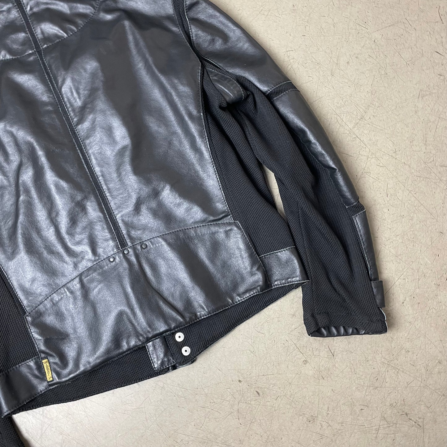 (L) Armani Jeans Biker Racing Lederjacke schwarz