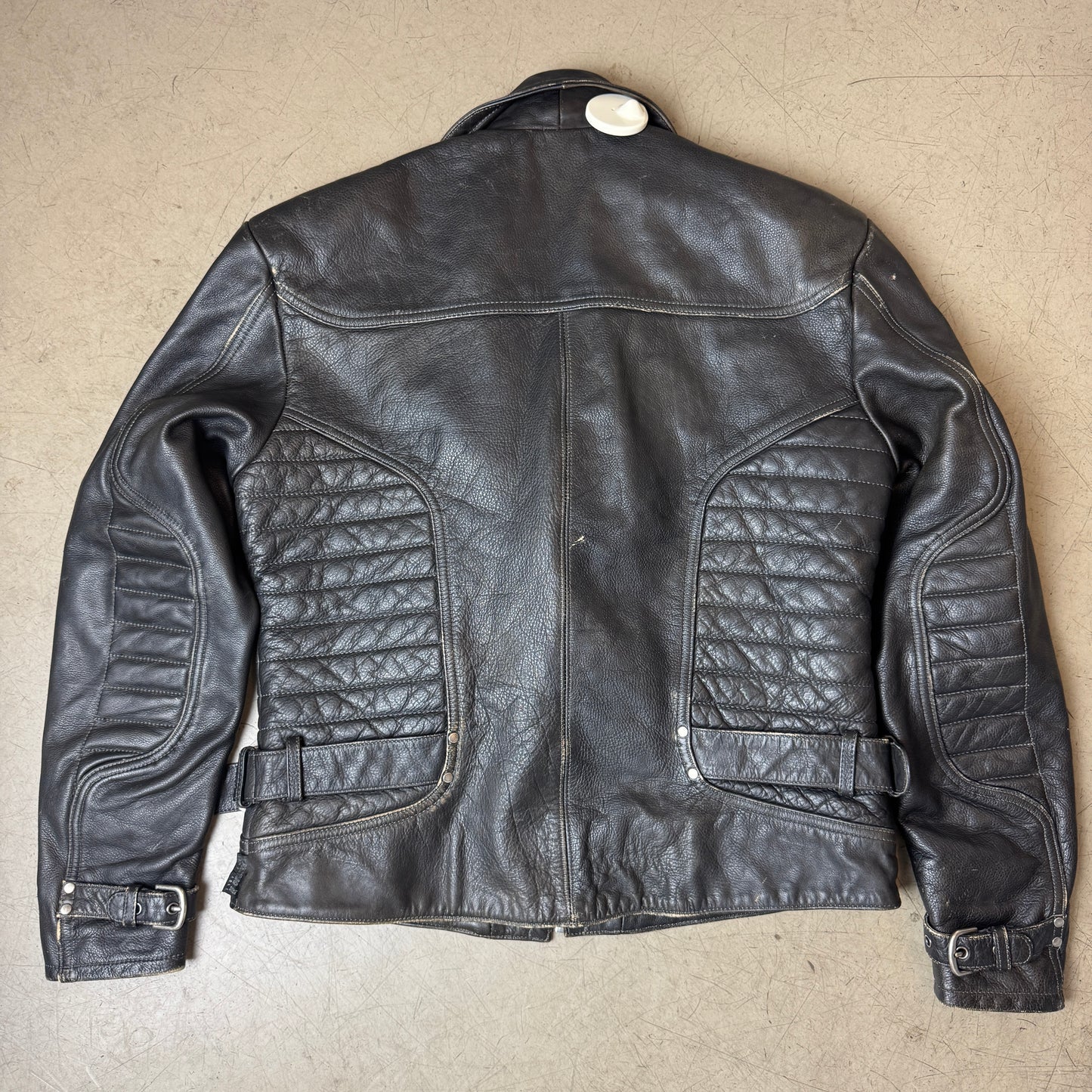 (S-M) Biker Lederjacke schwarz