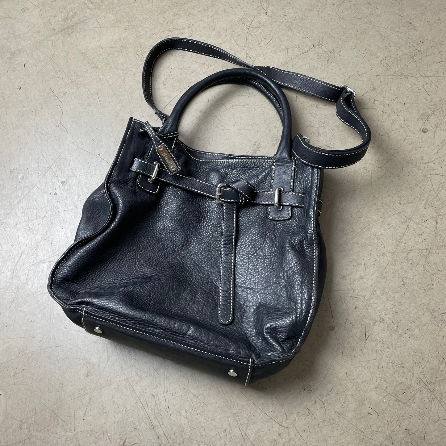 Abro Leder Handtasche Bag schwarz