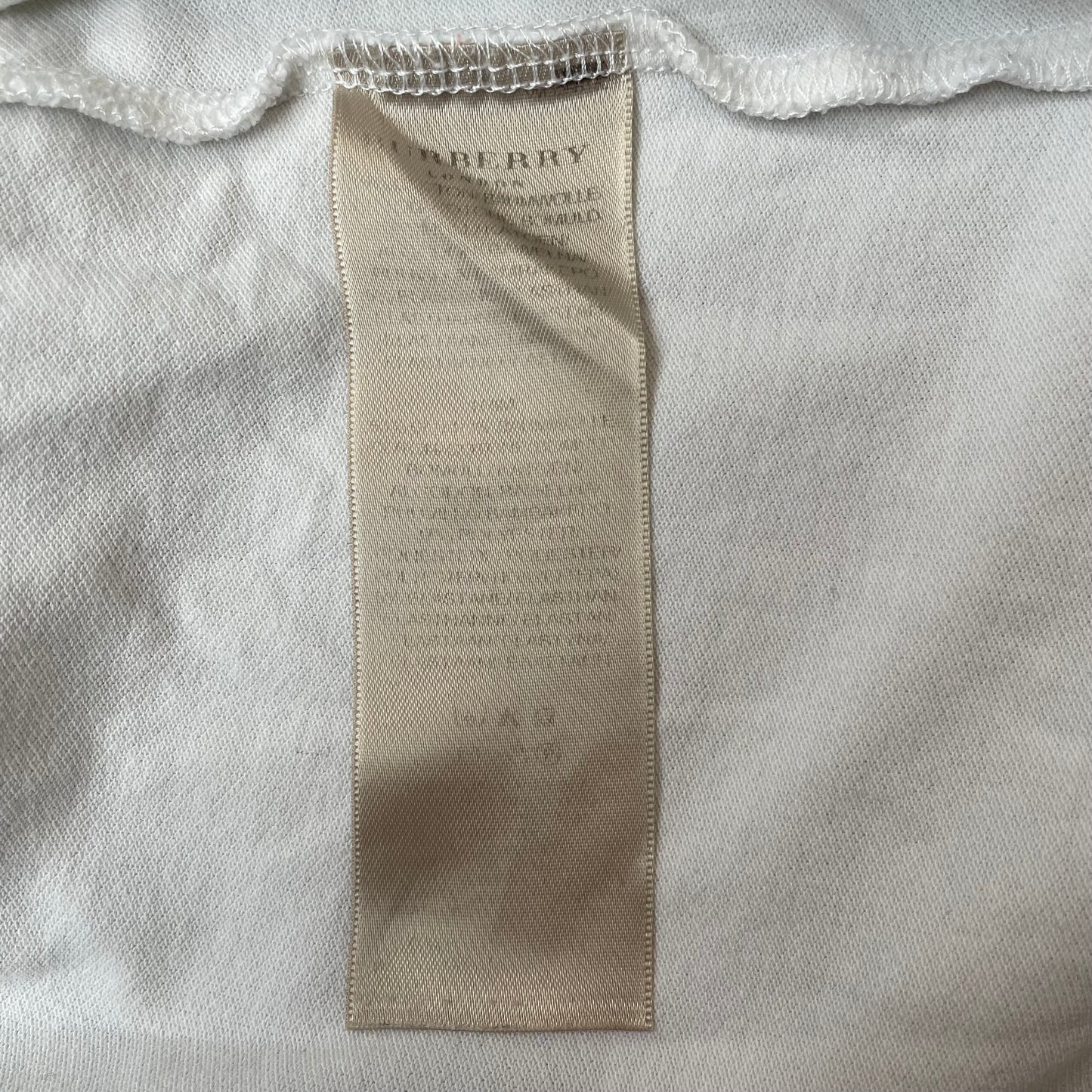 (L) Wmn Burberry Polo Longsleeve Langarm weiß Damen