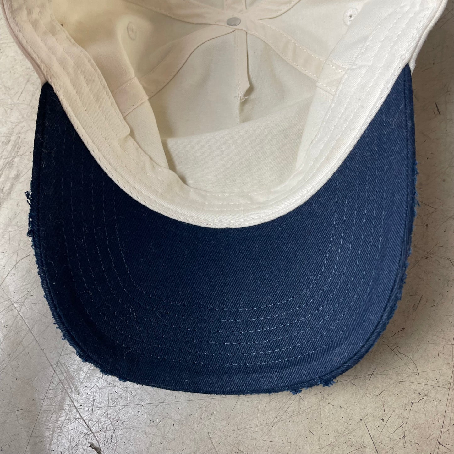 Antik Vintage Pin Canvas Cap Navy blue beige