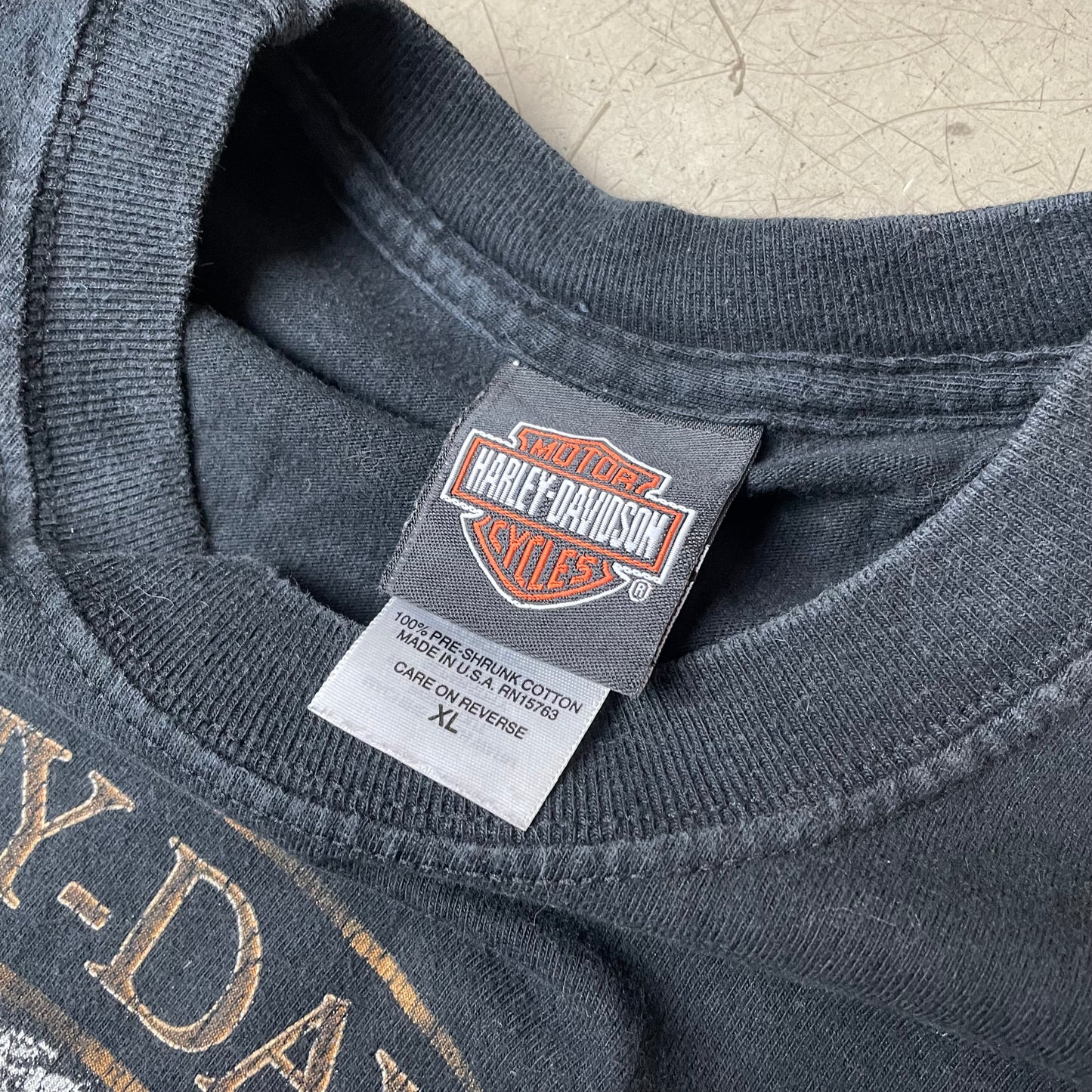 (XL) 2006 Harley Davidson Skull Tshirt Black