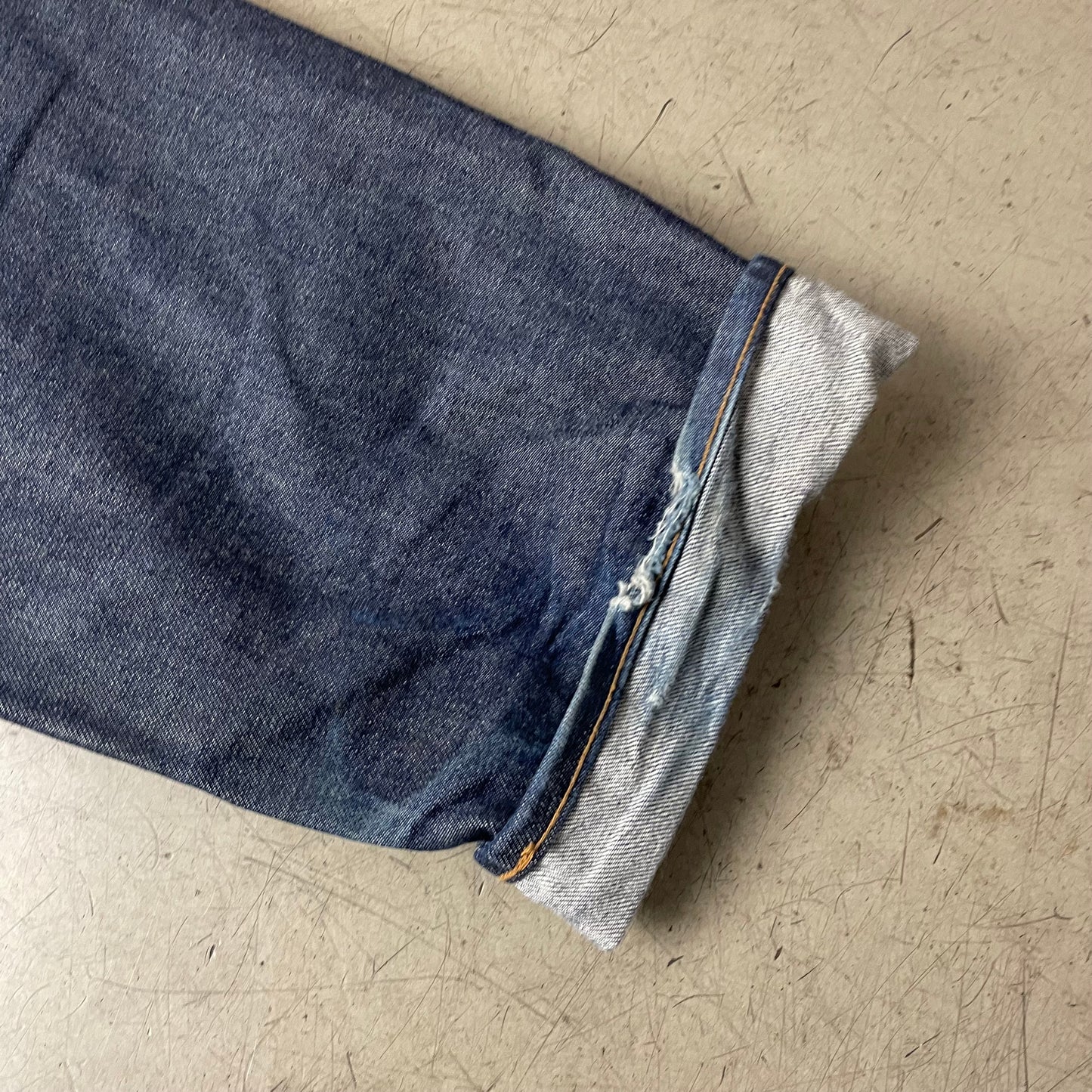(L) Supreme Selvedge Selvage Denim Jeanshose dunkelblau W30