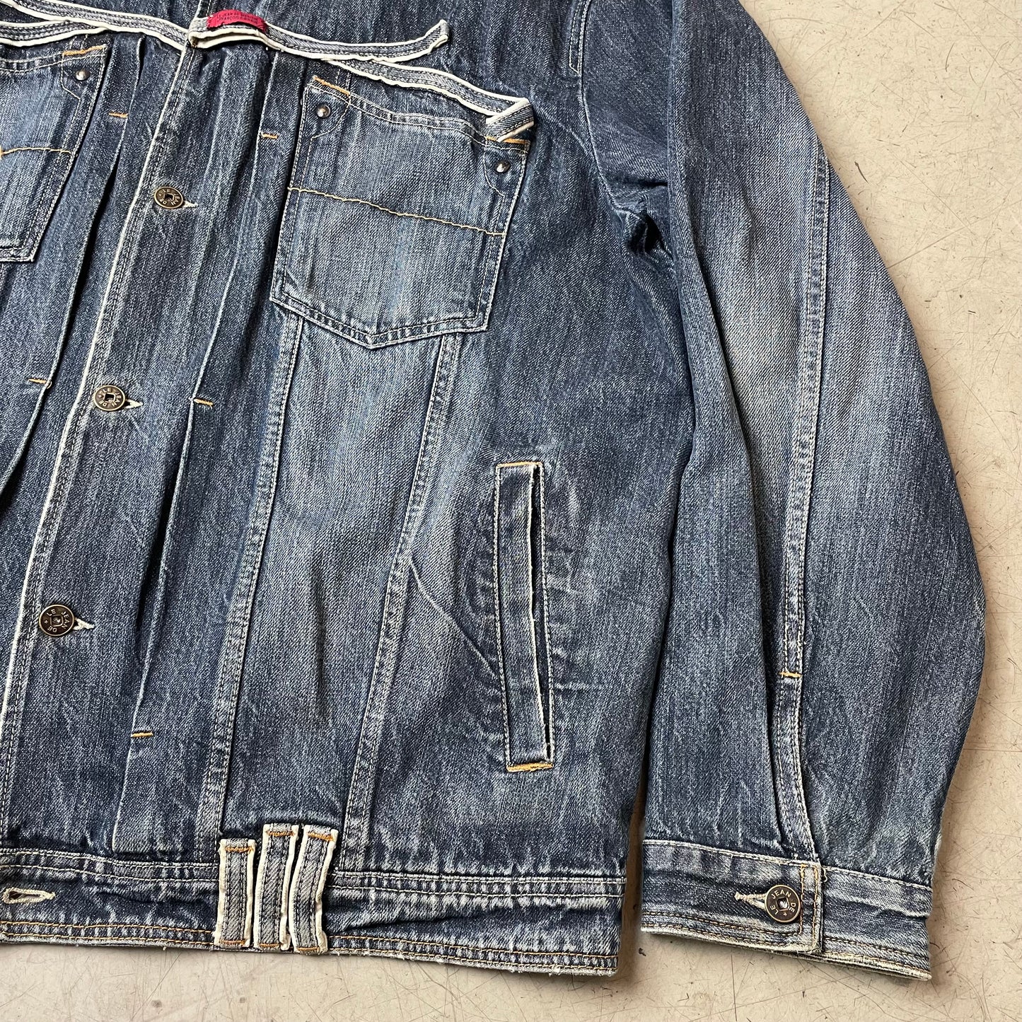 (XXL) Marithe Francois Girbaud Jeansjacke Faded Blau