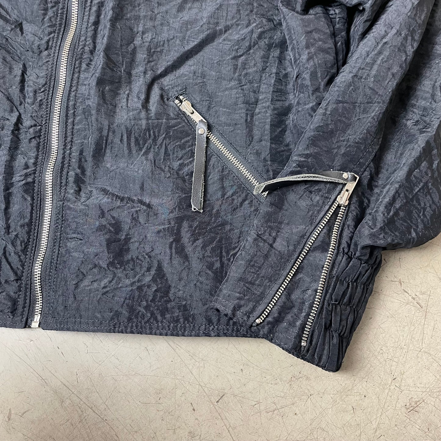 (L) Vintage Harley Davidson Harrington Jacket schwarz