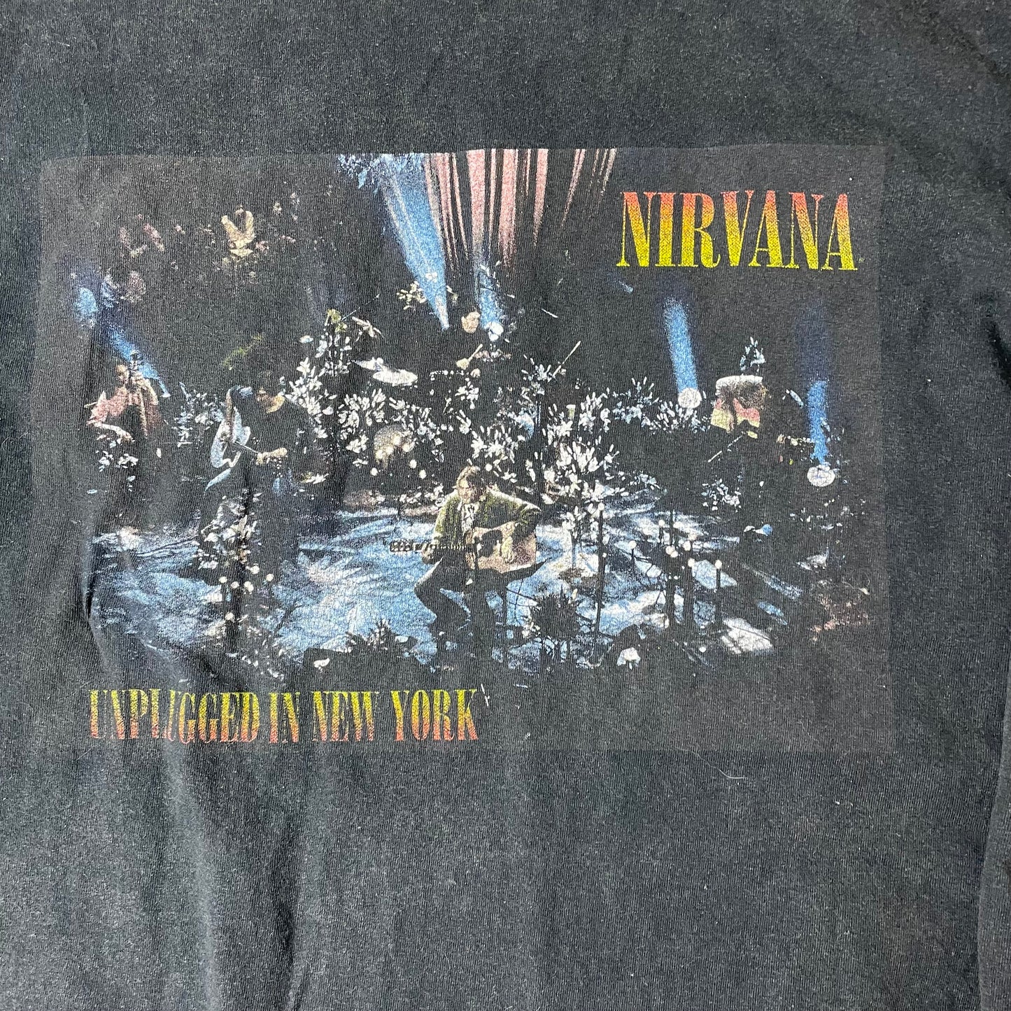 (M) 2021 Nirvana Band Shirt Langarm Longsleeve faded Black