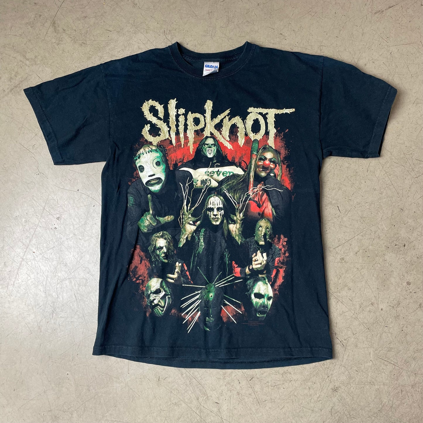 (M) Slipknot Band Tshirt schwarz rot