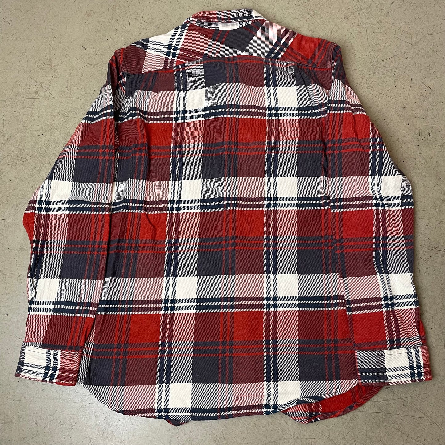 (XL) Filson Cotton Flanellhemd rot weiß blau kariert USL