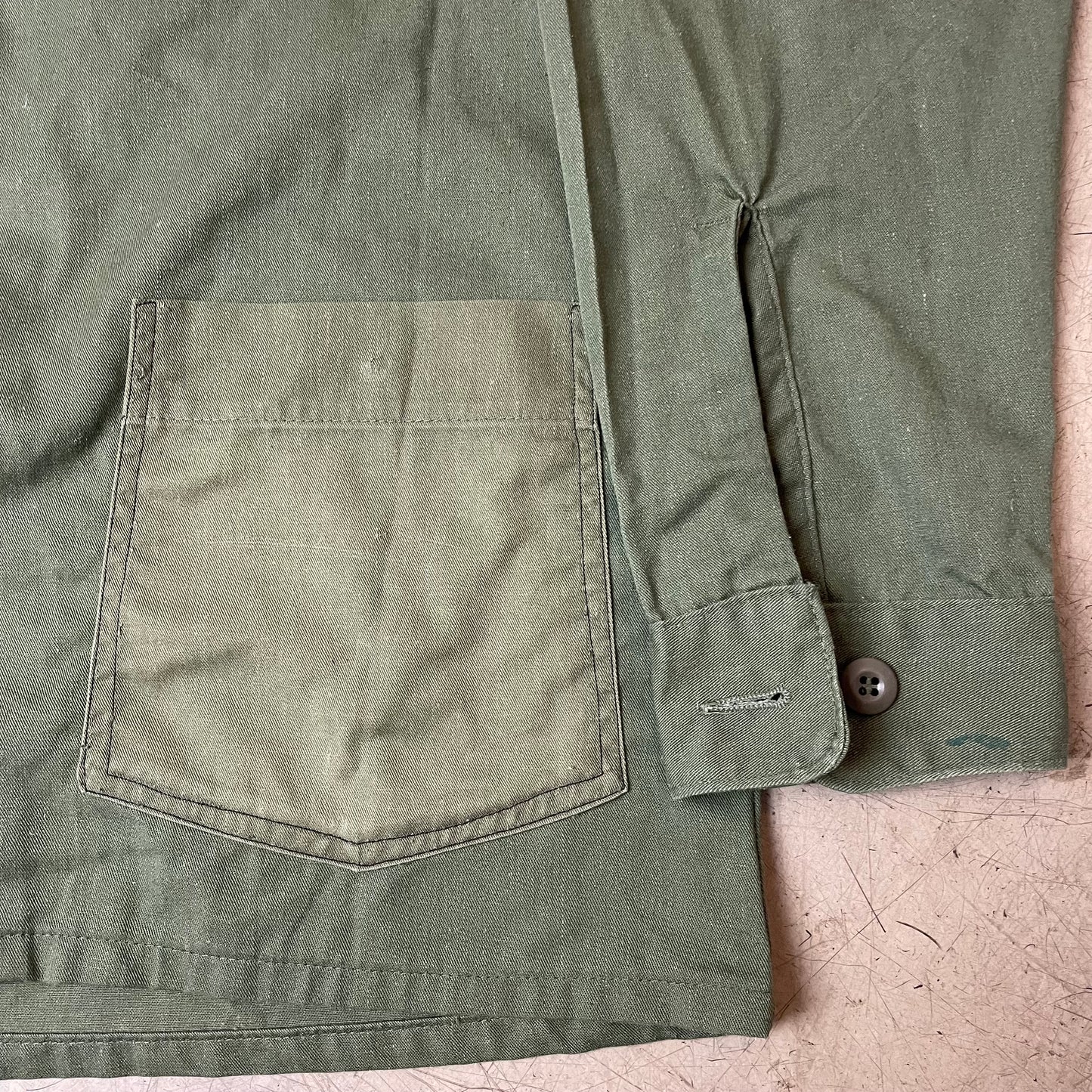(L-XL) 1980s OG507 US Army Hemd grün