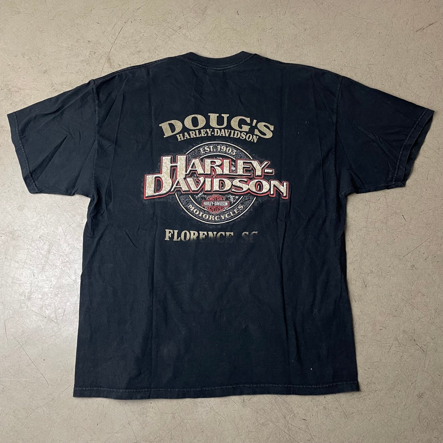 (XL) 2006 Harley Davidson Skull Tshirt Black