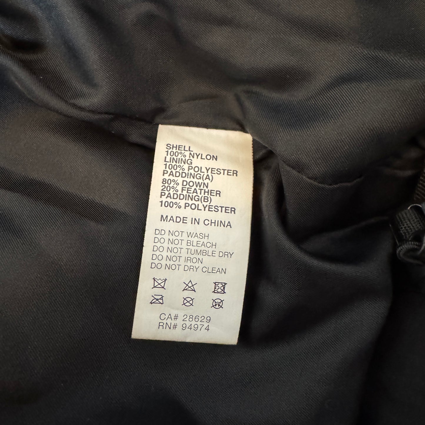 (L) Stüssy Logo Stick Pufferjacke Black