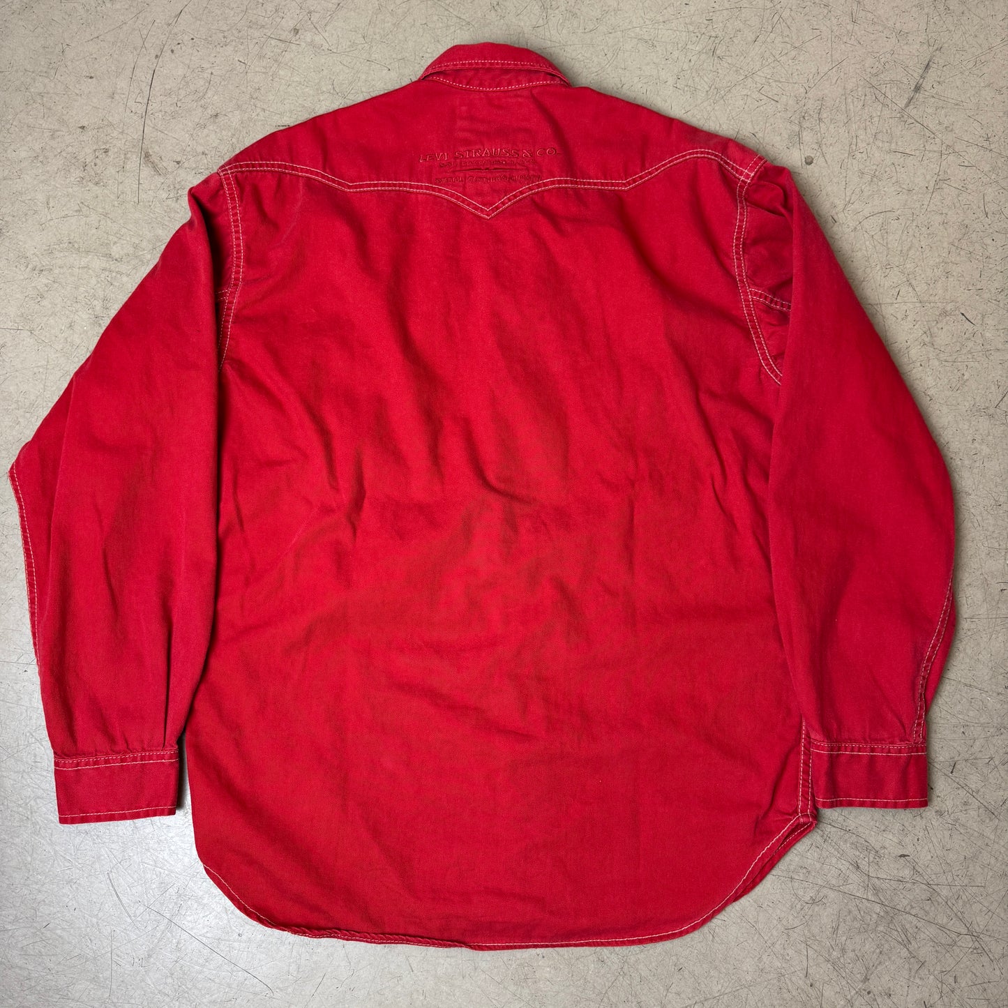 (S) 1990s Levi’s Jeanshemd Western rot