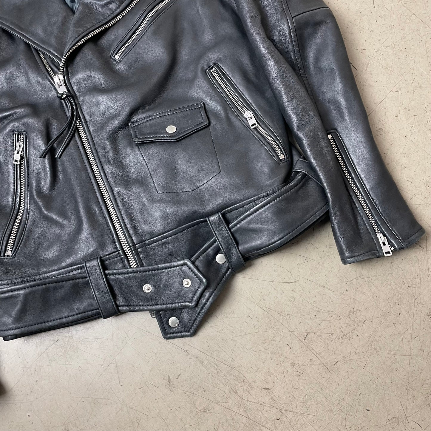 (M) J.Lindeberg Biker Lederjacke schwarz