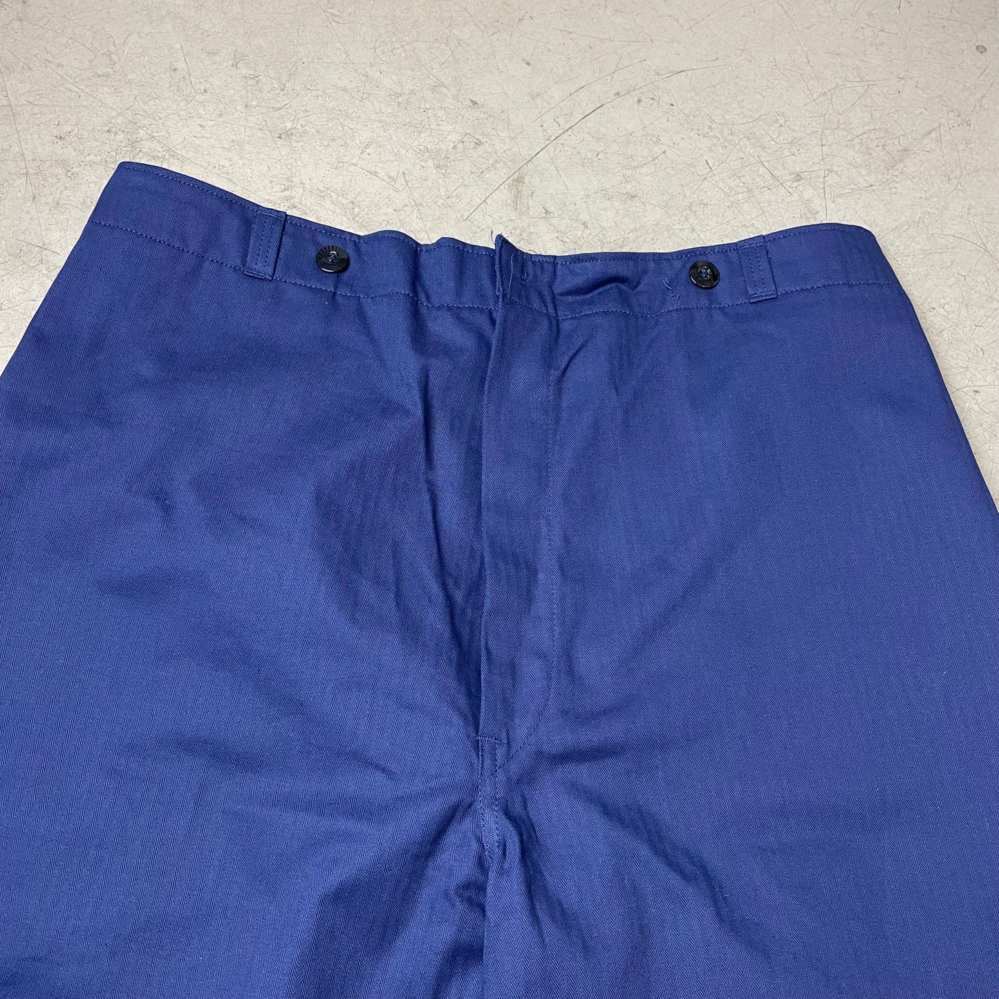 (XL) Vintage European Work Pants Blau French verstellbar