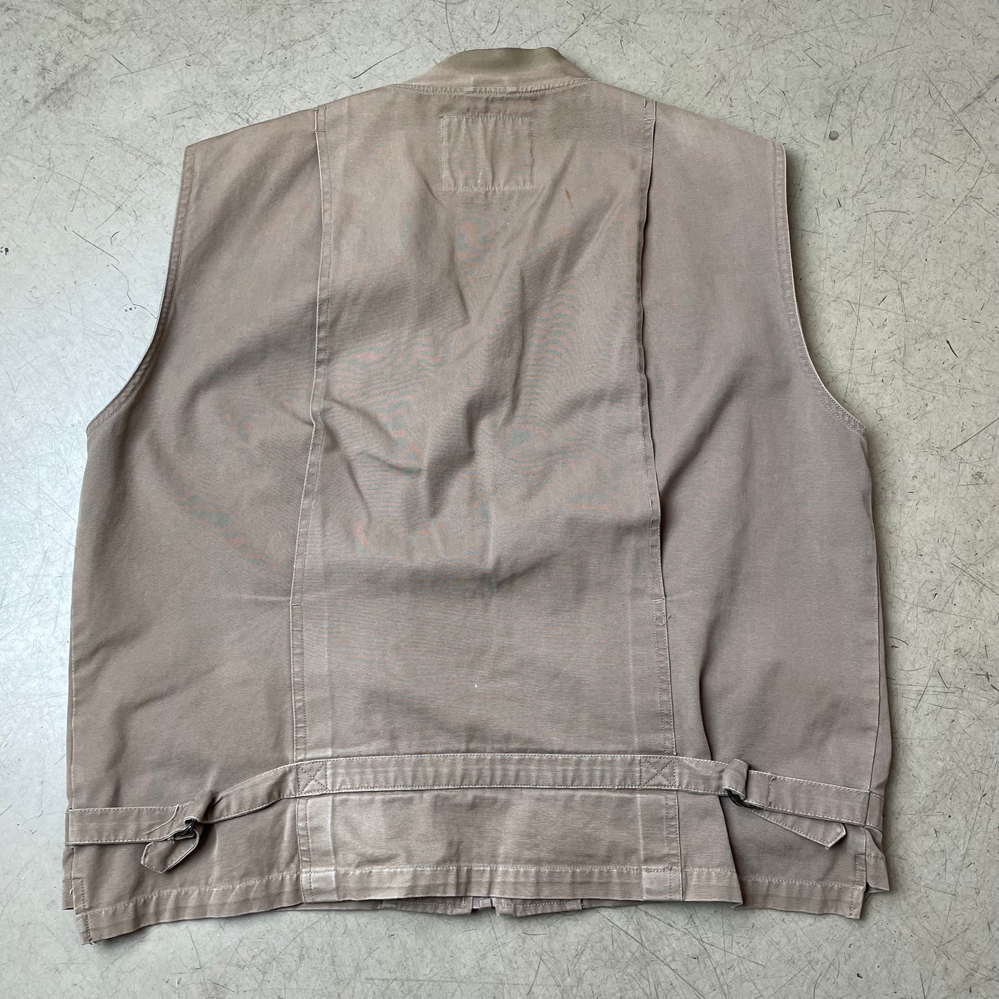(L) Vintage Life-Line Mulitpocket Weste beige Khaki