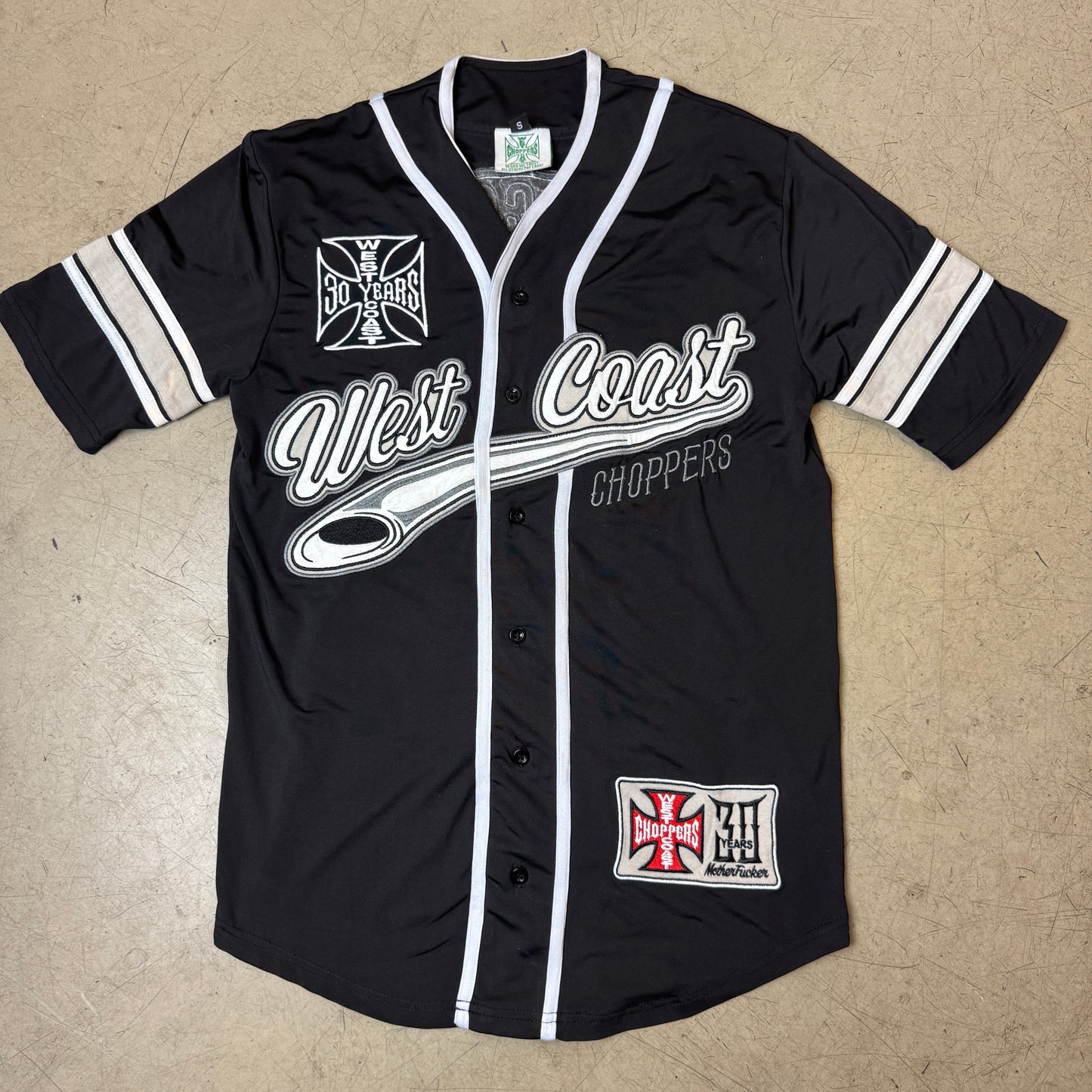 (S-M) Rare West Coast Choppers Baseball Jersey