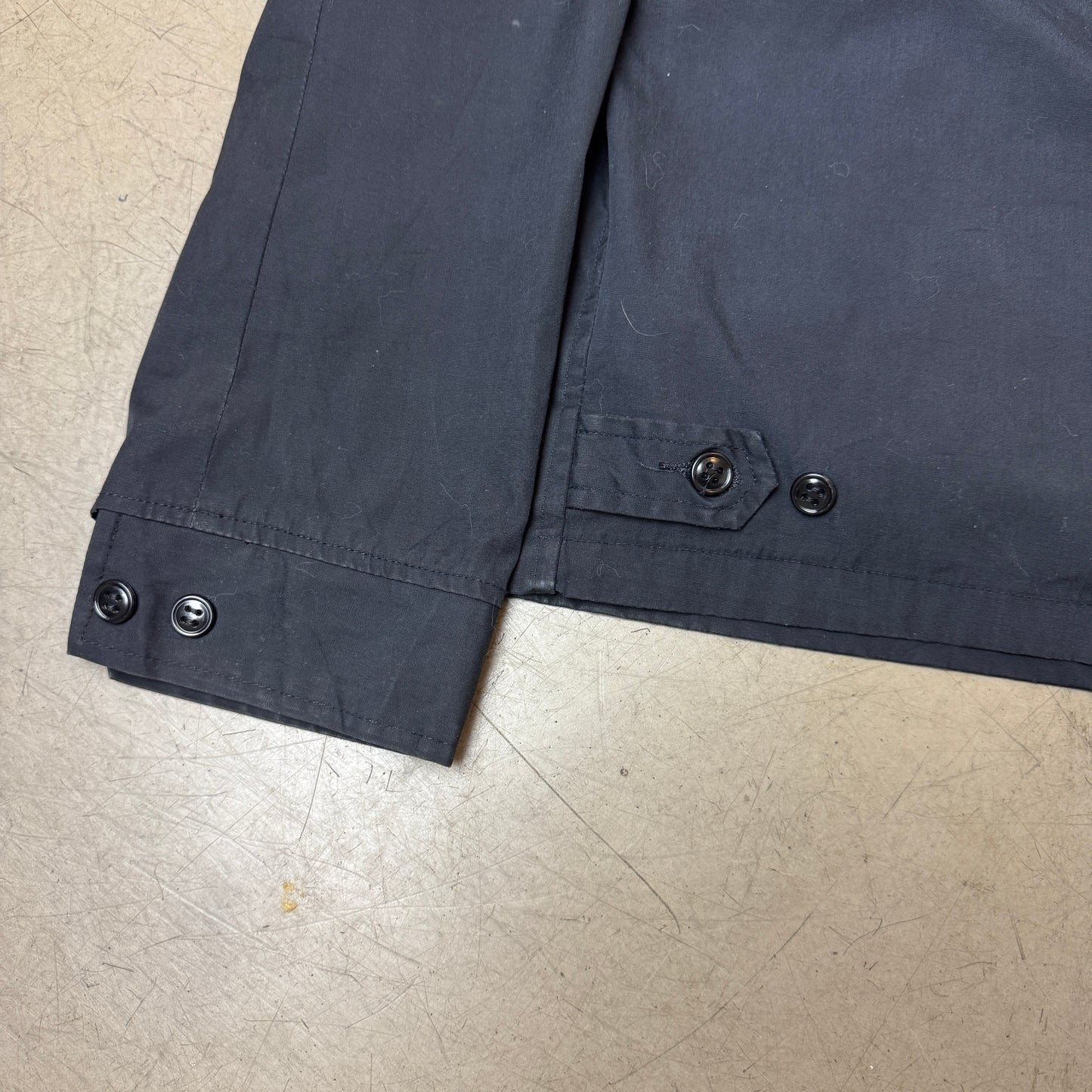 (S-M) 1980s Vintage Creighton US Navy Army Jacket 2in1 schwarz 40-42