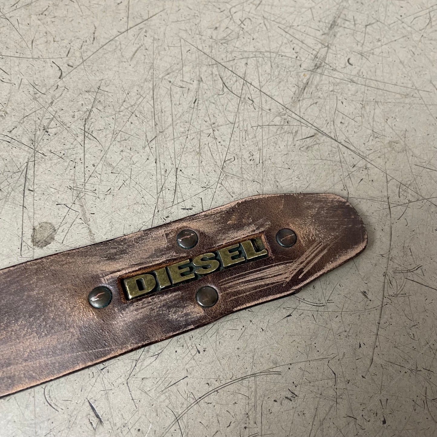 Vintage Diesel Faded braun Ledergürtel 108cm